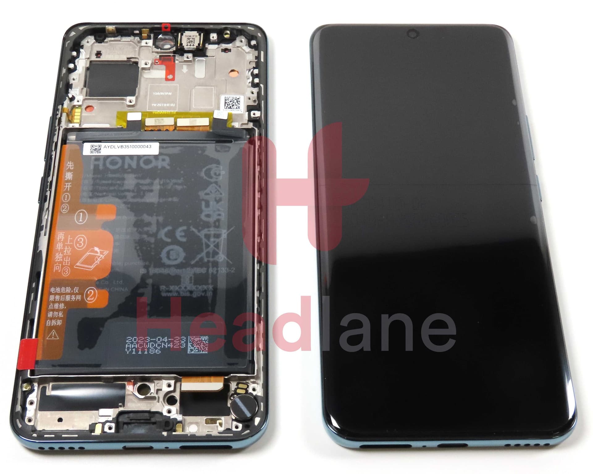 Honor 90 LCD Display / Screen + Touch + Battery - Green - 0235AGDP - Honor Replacement Part