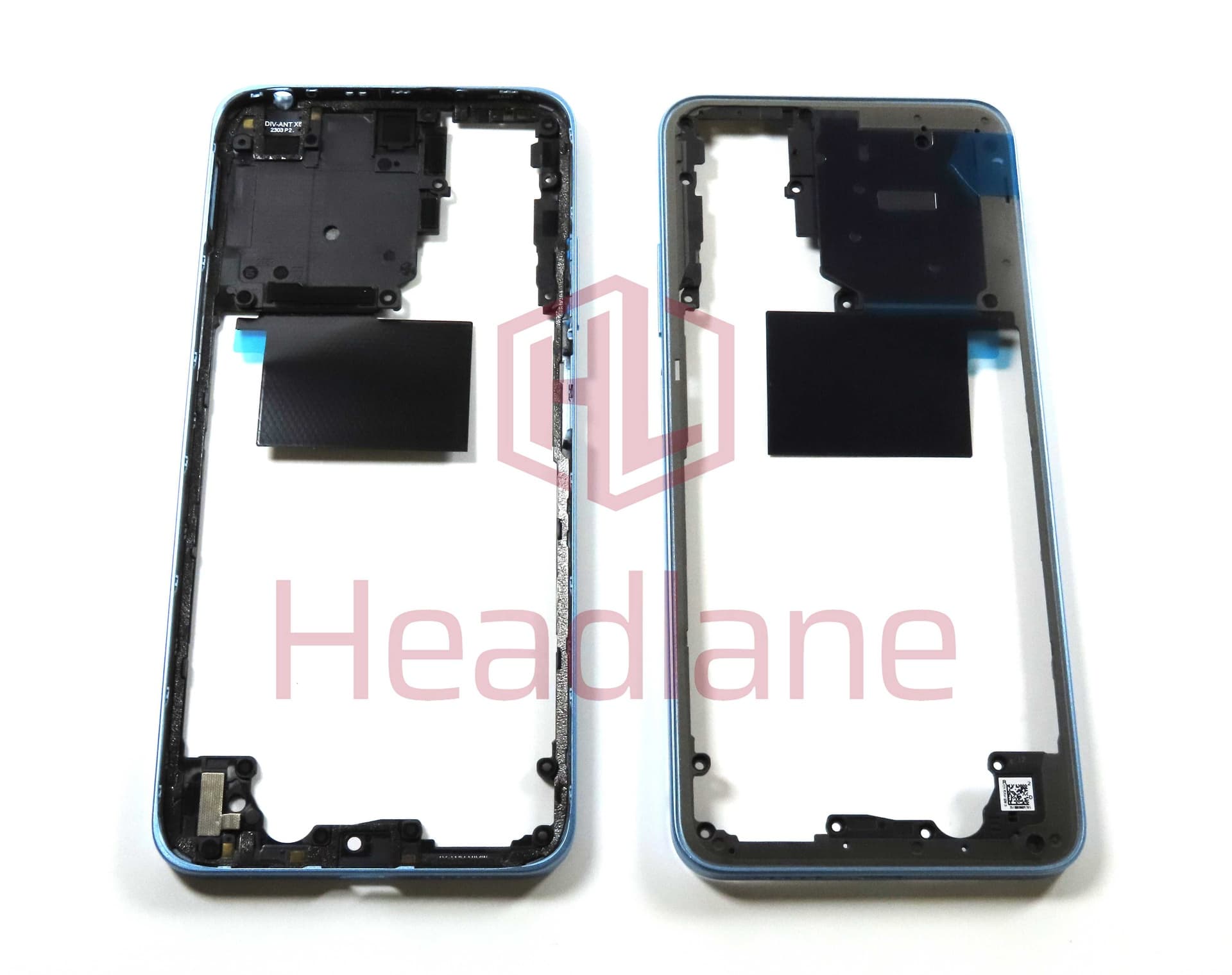 Xiaomi Redmi Note 12S Middle Cover / Chassis - Blue - 1610110000518A - Xiaomi Replacement Part