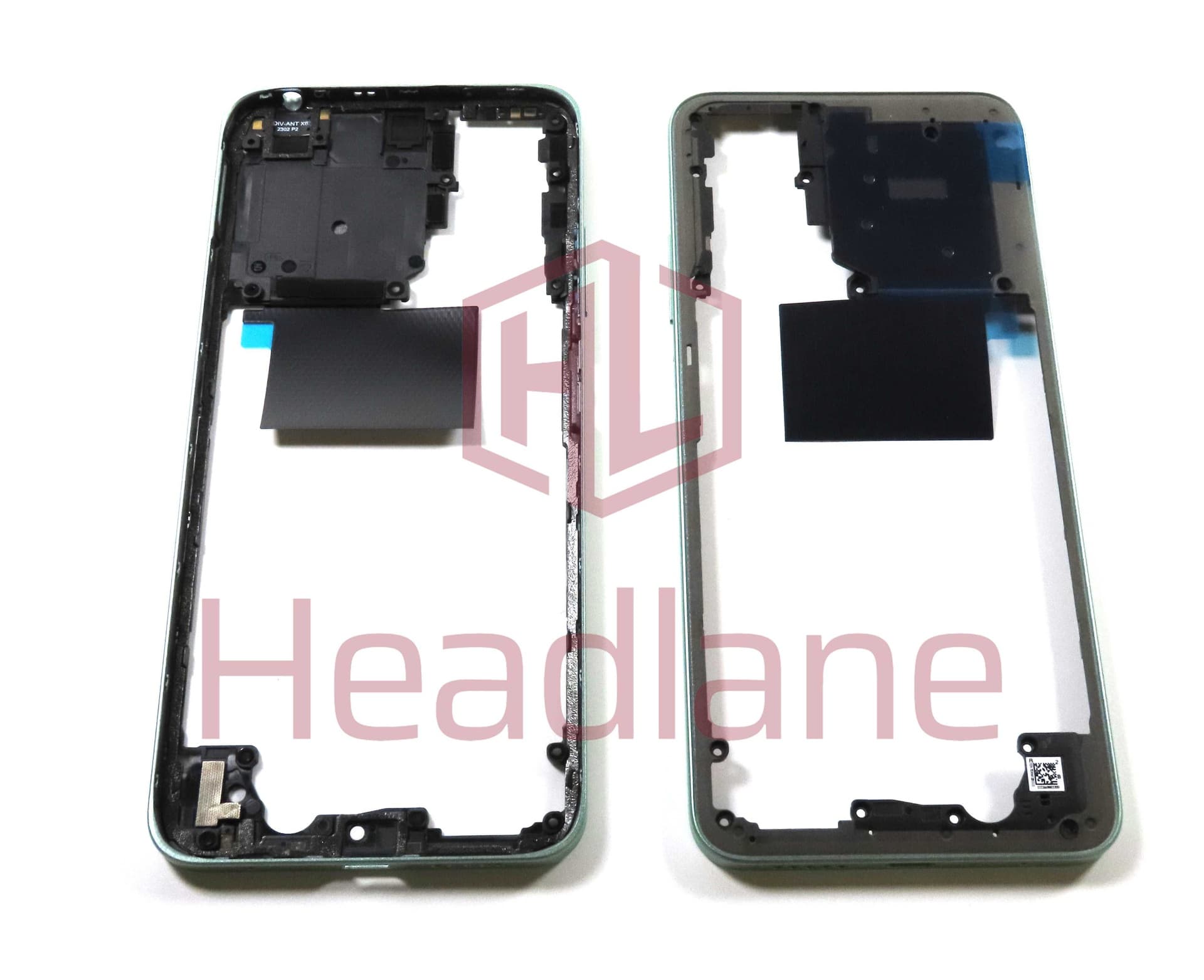 Xiaomi Redmi Note 12S Middle Cover / Chassis - Green - 1610110000519A - Xiaomi Replacement Part