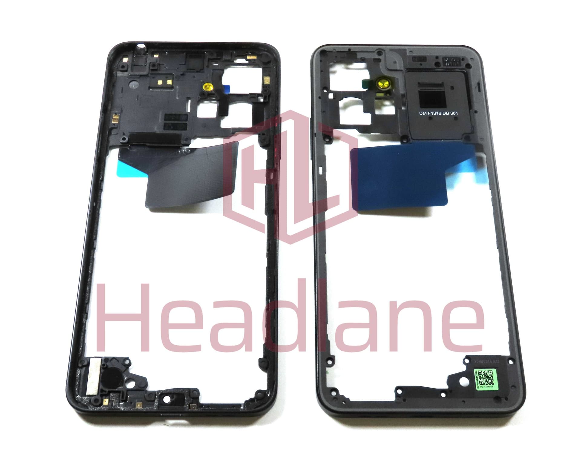 Xiaomi Redmi Note 12 4G Middle Cover / Chassis - Black (NFC Version) - 1610110000396A - Xiaomi Replacement Part