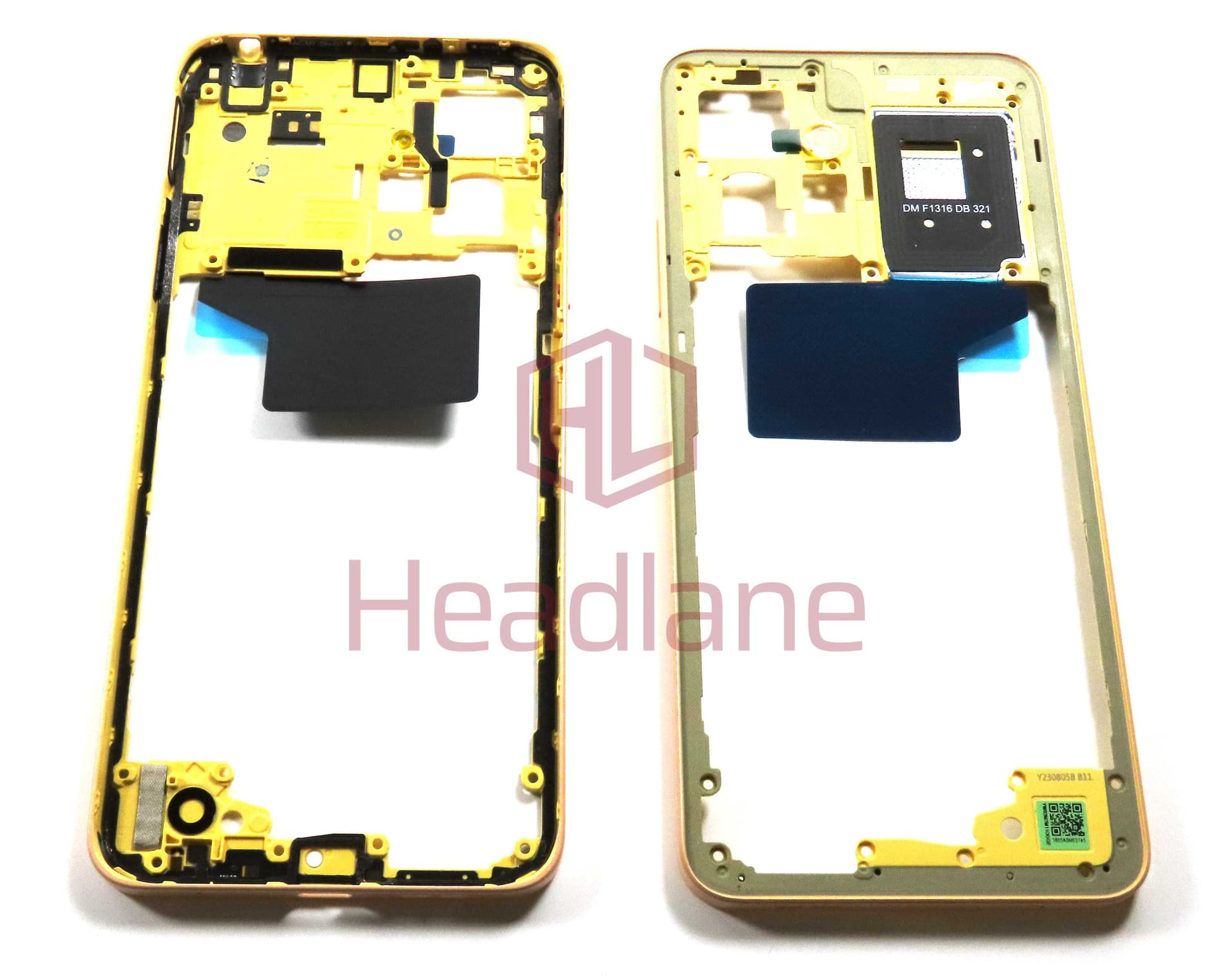 Xiaomi Redmi Note 12 4G Middle Cover / Chassis - Gold (NFC Version) - 1610110000614A - Xiaomi Replacement Part