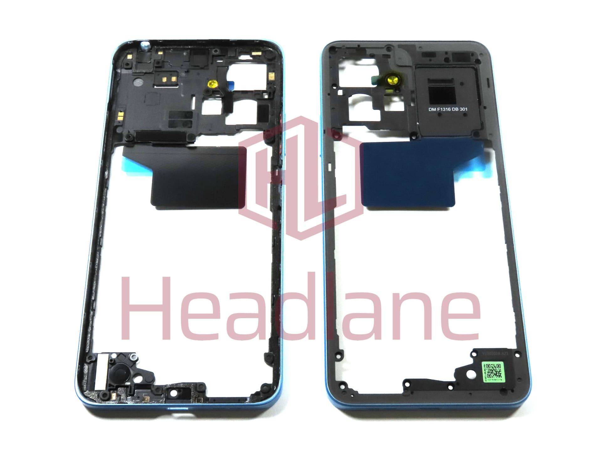 Xiaomi Redmi Note 12 4G Middle Cover / Chassis - Blue (NFC Version) - 1610110000482A - Xiaomi Replacement Part