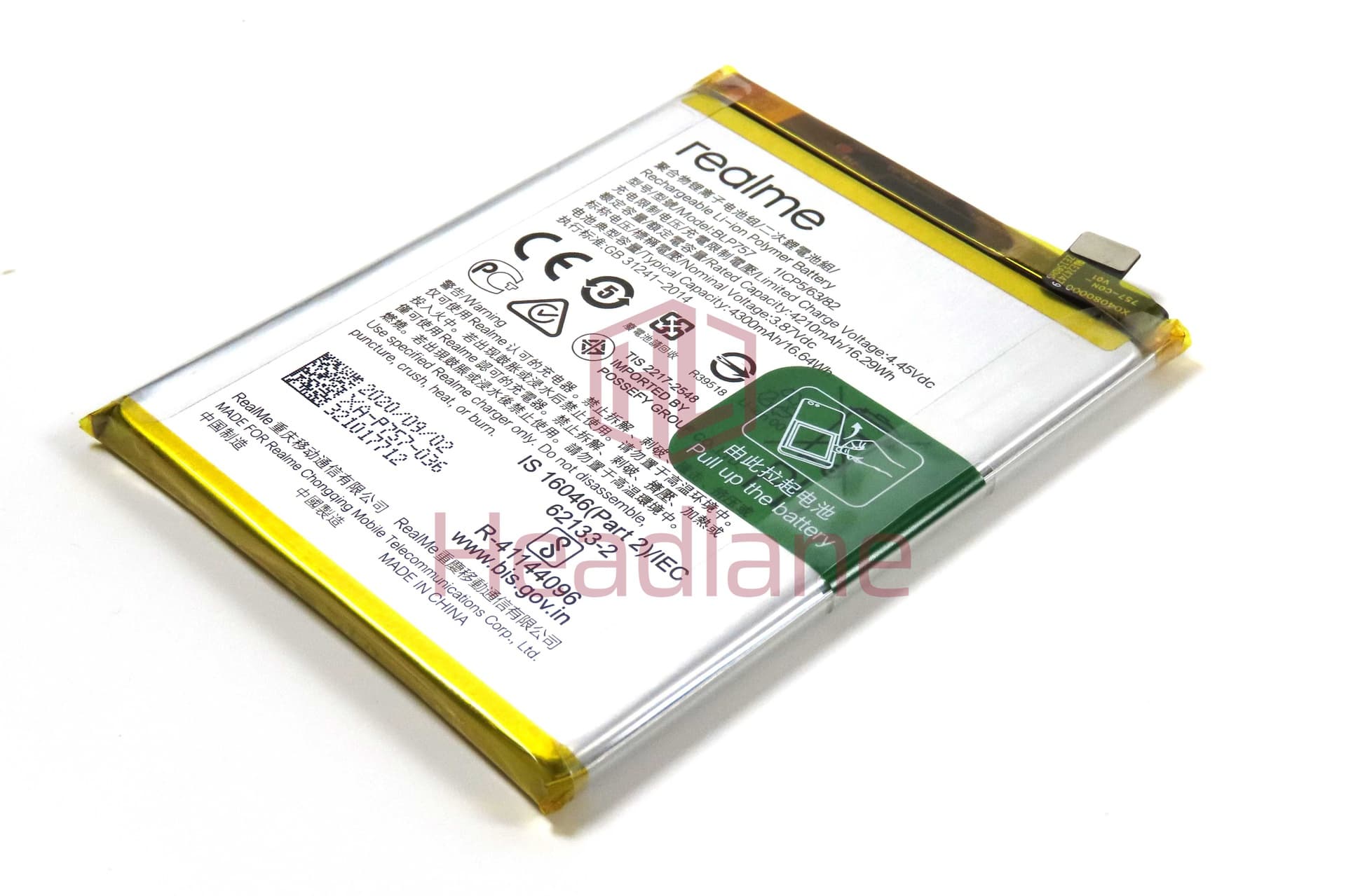 Realme RMX2001 RMX2063 RMX 2002 6 / 6 Pro / 6S BLP757 4300mAh Internal Battery - 4903663 - Realme Replacement Part