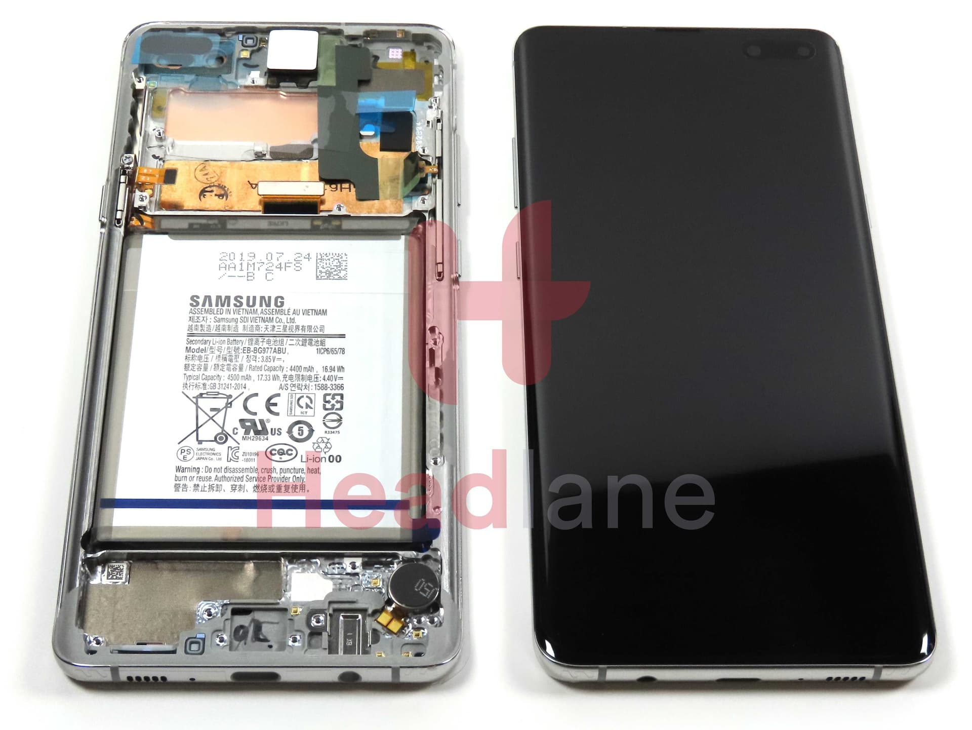 Samsung SM-G977 Galaxy S10 5G LCD Display / Screen + Touch + Battery - Crown Silver - GH82-19771A - Samsung Replacement Part