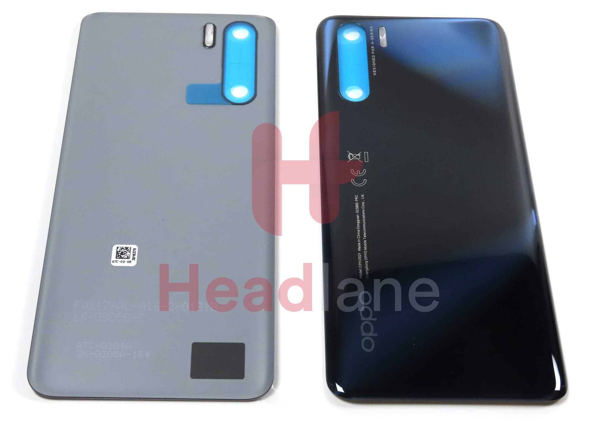 Oppo CPH2021 A91 Back / Battery Cover - Black - 3016378 - Oppo Replacement Part