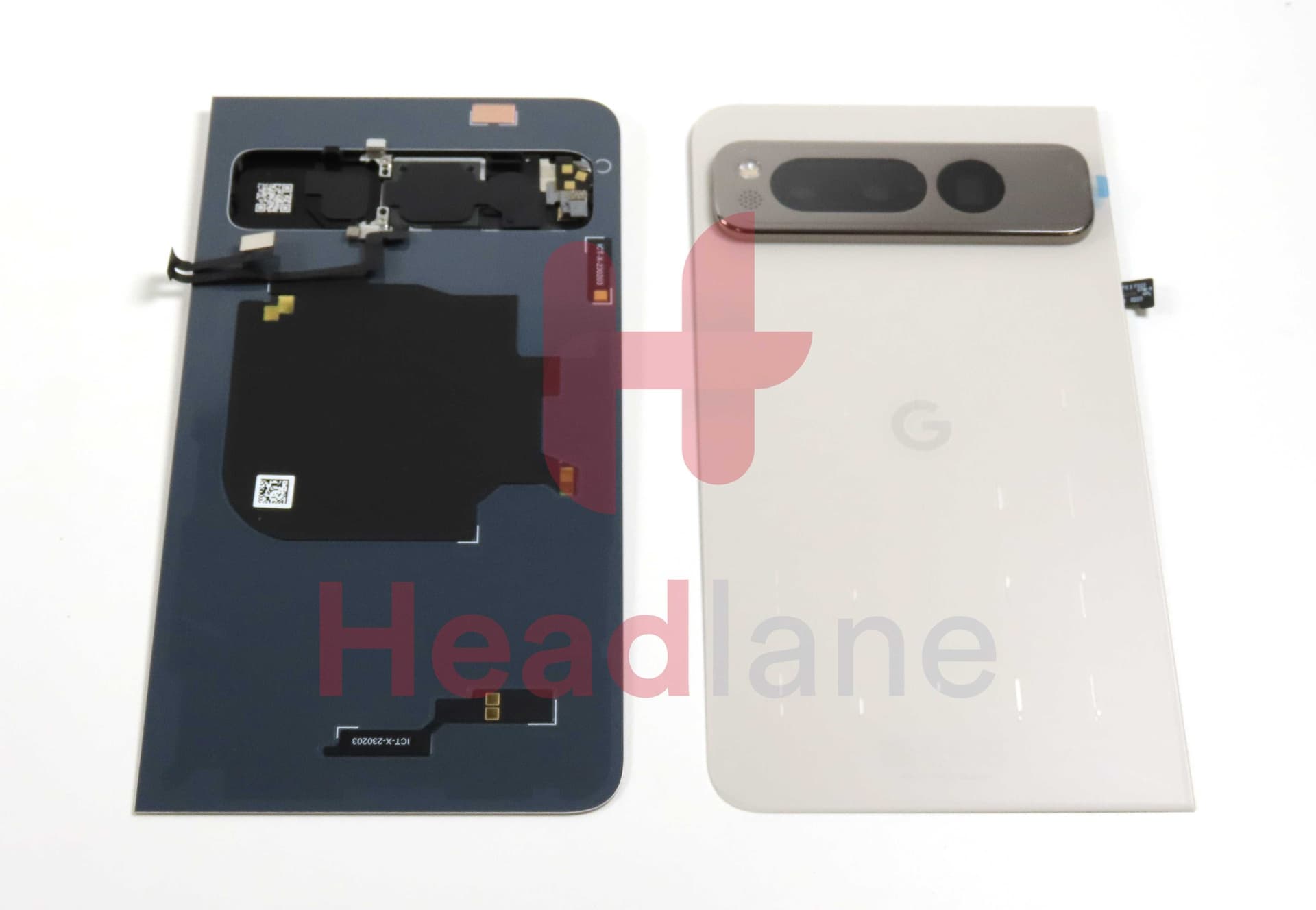 Google Pixel Fold Back / Battery Cover - Porcelain / White - G949-00429-00 - Google Replacement Part