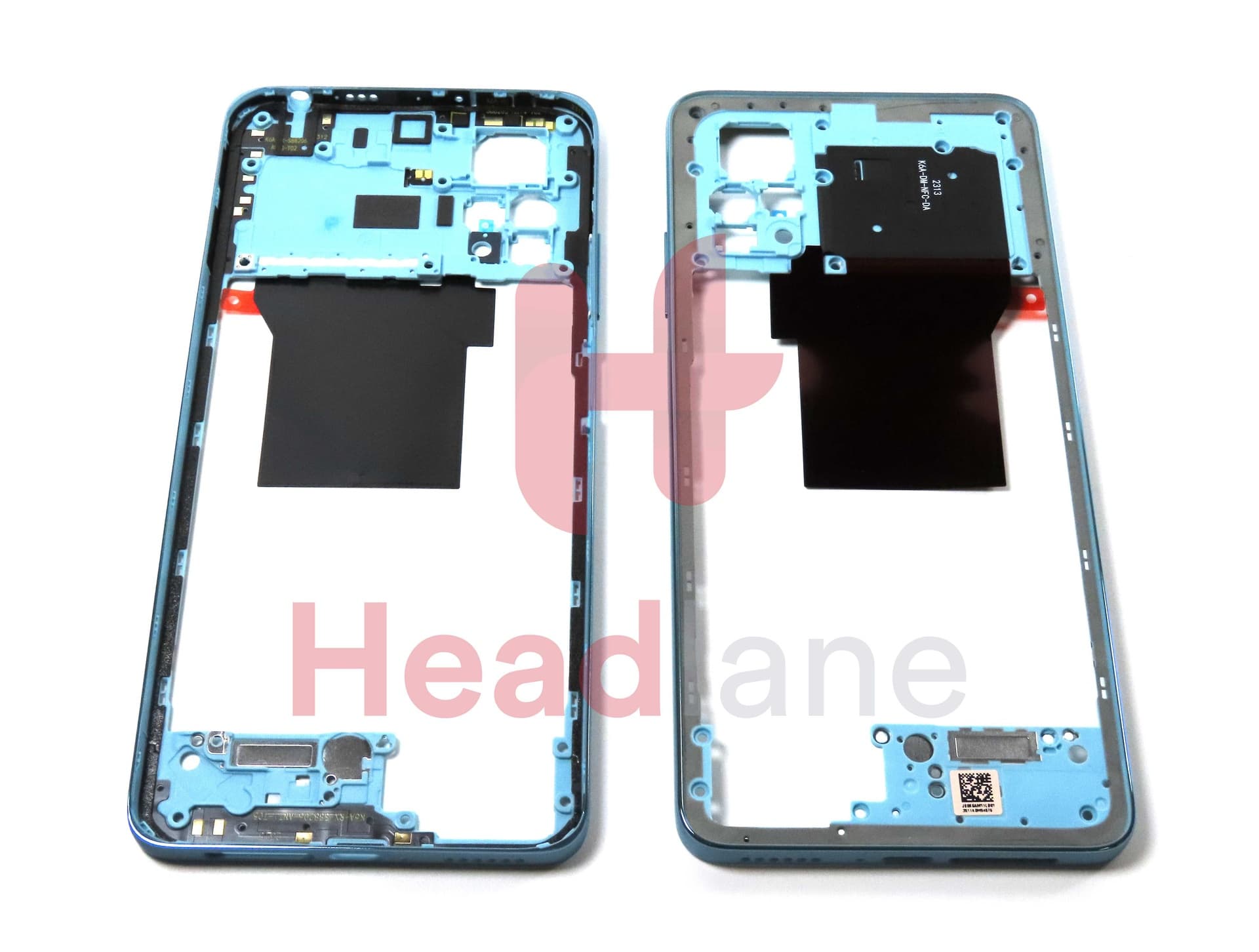 Xiaomi Redmi Note 12 Pro 4G Middle Cover / Chassis - Grey / Blue - 1610110000277B - Xiaomi Replacement Part