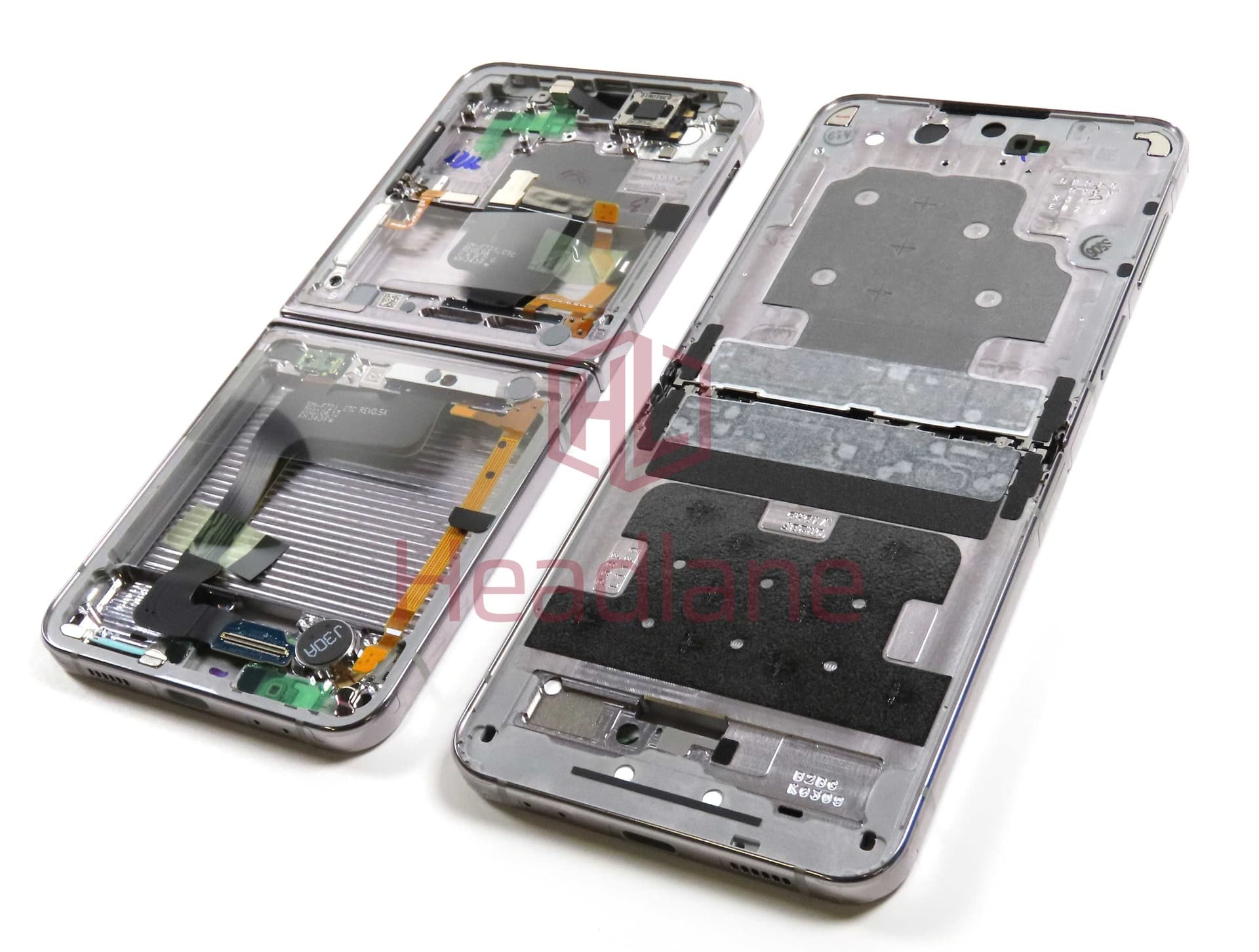 Samsung SM-F721 Galaxy Z Flip4 5G Display Frame - Silver - GH82-32901F - Samsung Replacement Part