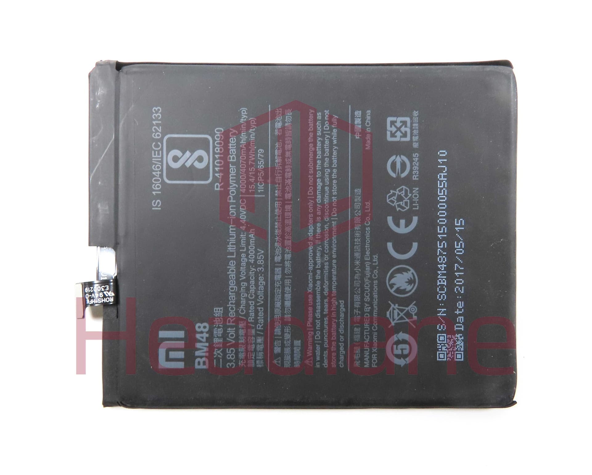 Xiaomi Redmi Note 2 BM48 4070mAh Internal Battery - 290400011101 - Xiaomi Replacement Part