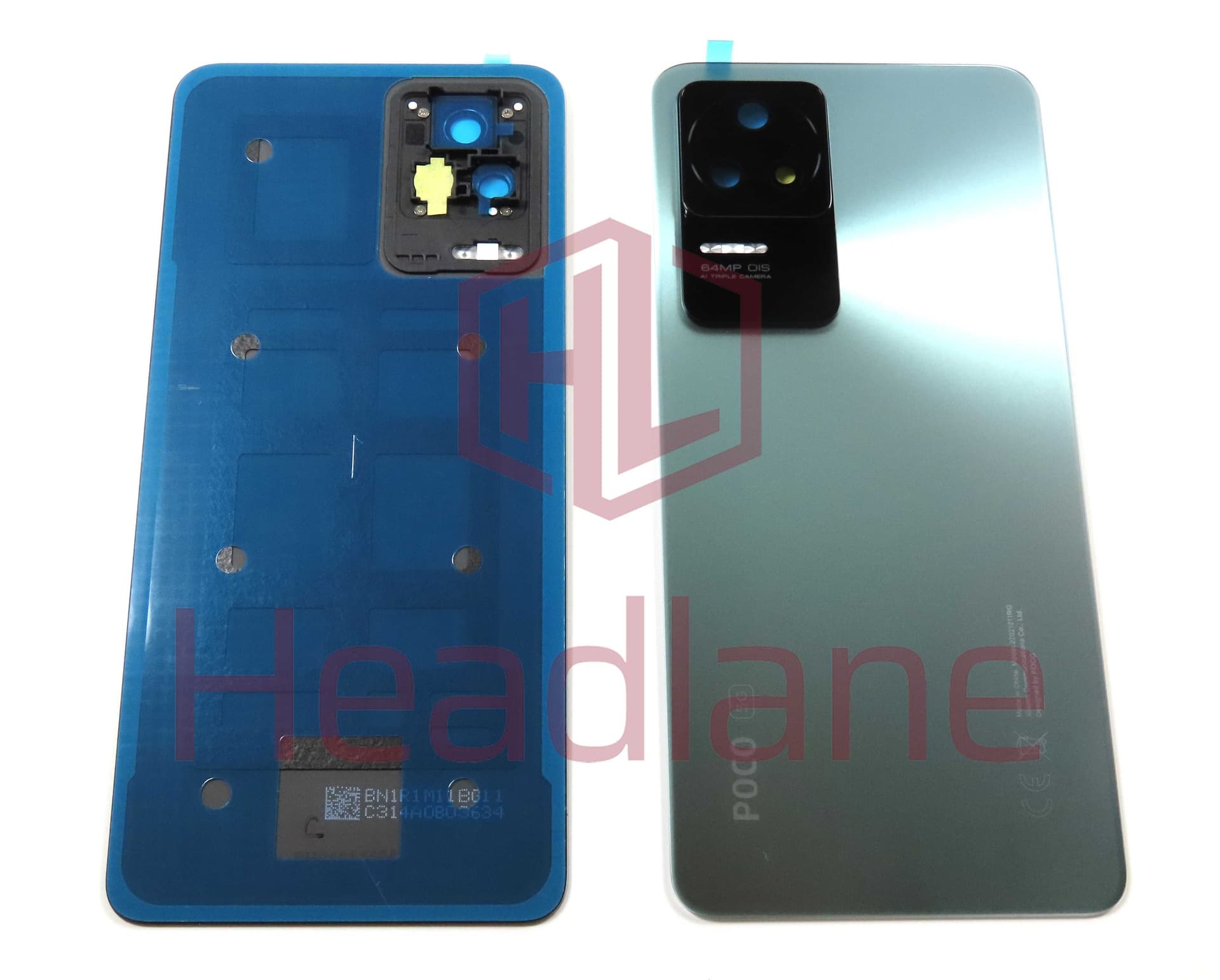 Xiaomi Poco F4 Back / Battery Cover - Green - 56000QL11R00 - Xiaomi Replacement Part