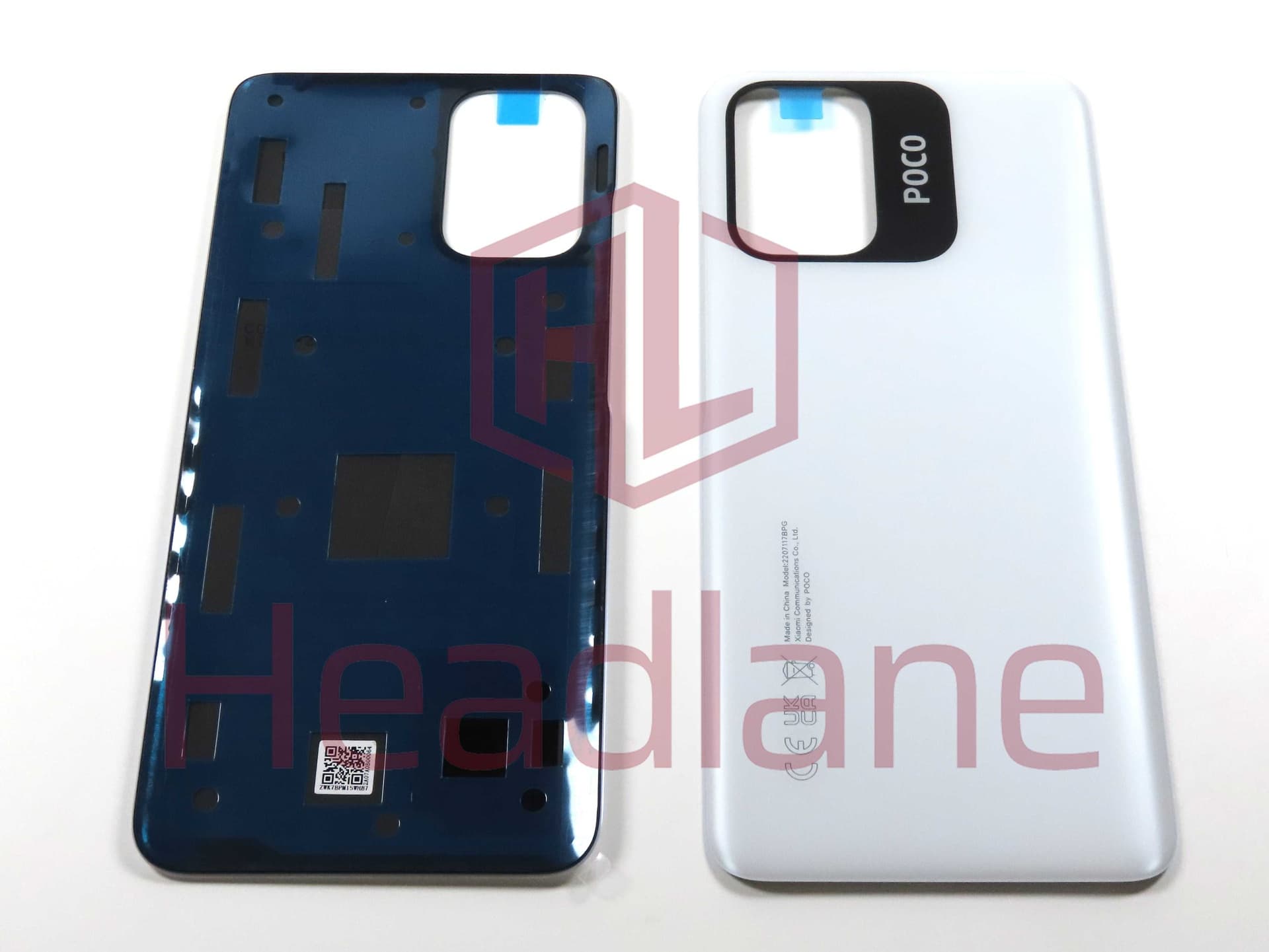 Xiaomi Poco M5S Back / Battery Cover - White (UKCA) - 55050002LE9T - Xiaomi Replacement Part