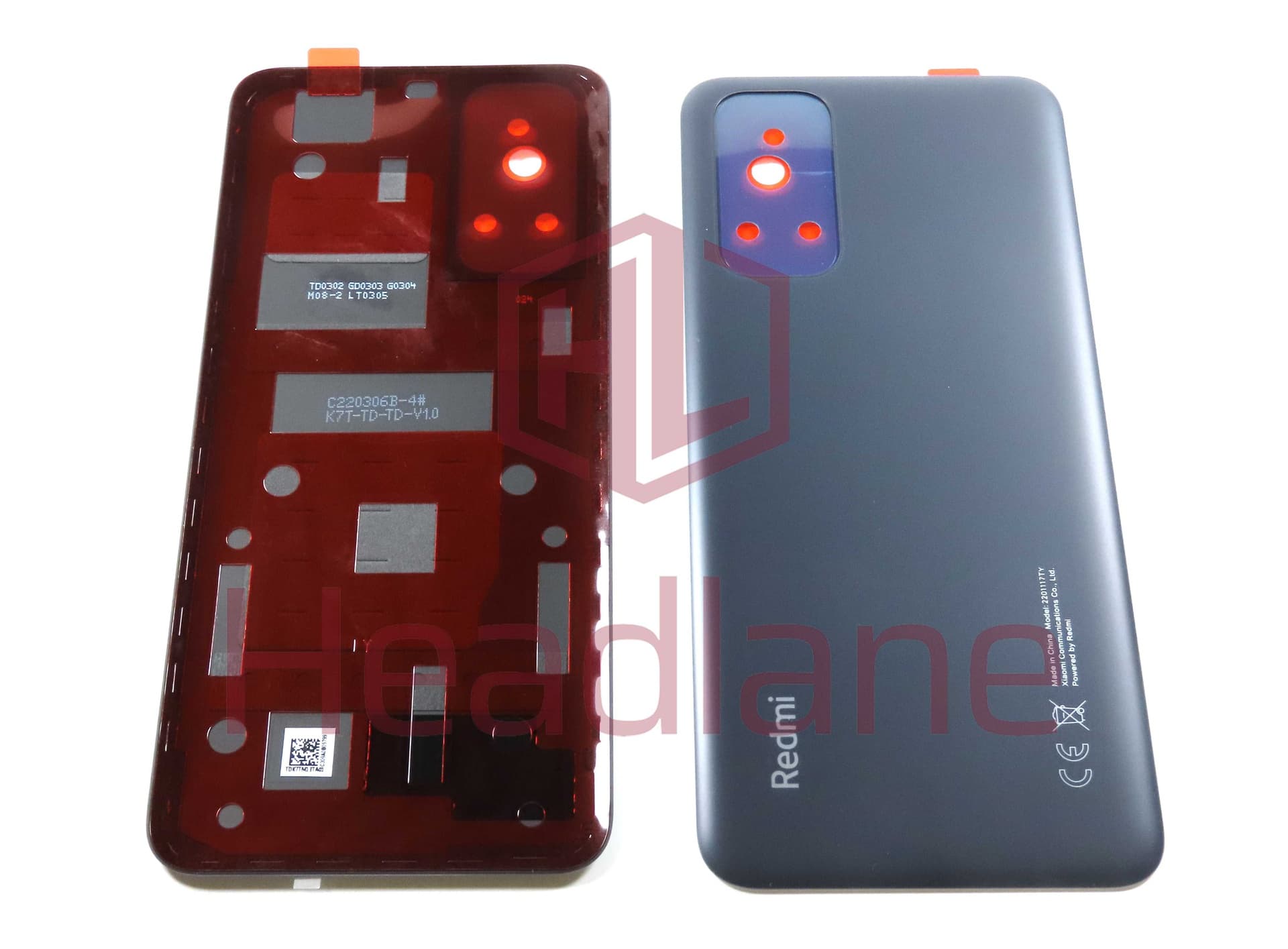 Xiaomi Redmi Note 11 Back / Battery Cover - Black / Grey (NFC) - 55050001VD9T - Xiaomi Replacement Part