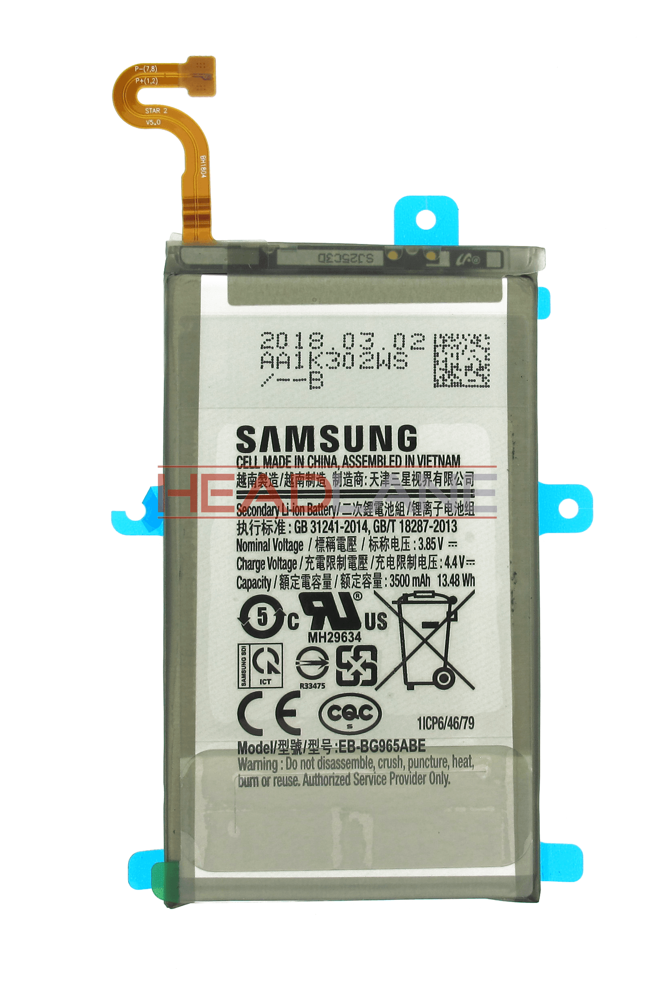 Samsung SM-G965 Galaxy S9+ Internal Battery EB-BG965ABE (No Box) - GH82-15960A-NB - Samsung Replacement Part