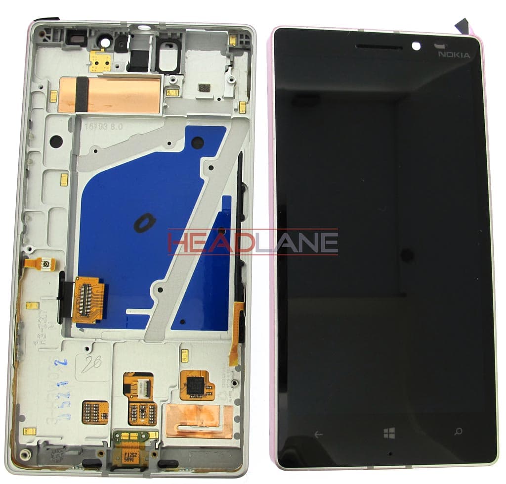 Nokia Lumia 930 LCD Display / Screen + Touch - Silver - 00812K8 - Nokia Replacement Part