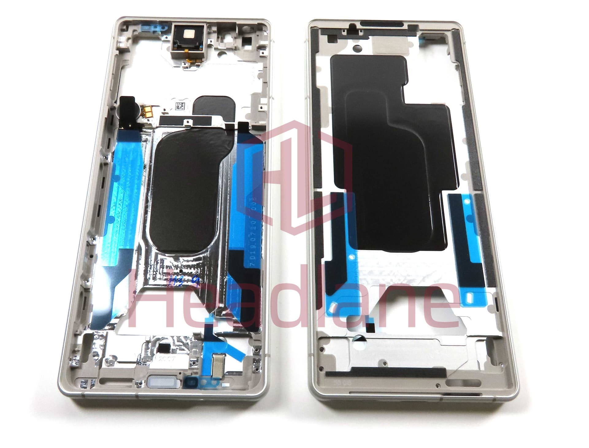 Sony XQ-DE54 Xperia 5 V Middle Cover / Chassis - Silver - A5064797A - Sony Replacement Part
