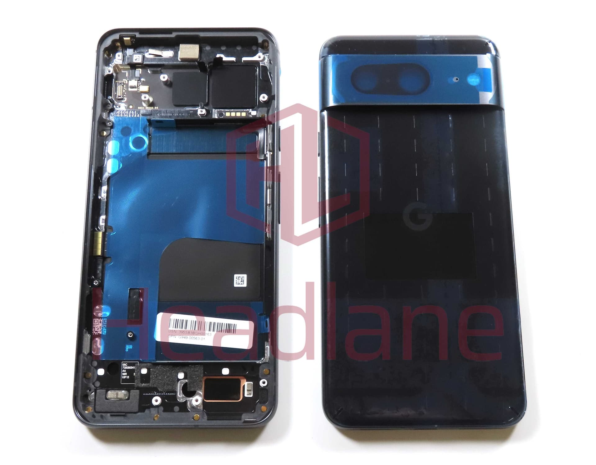 Google Pixel 8 Back / Battery Cover - Black / Obsidian - G949-00563-01 - Google Replacement Part
