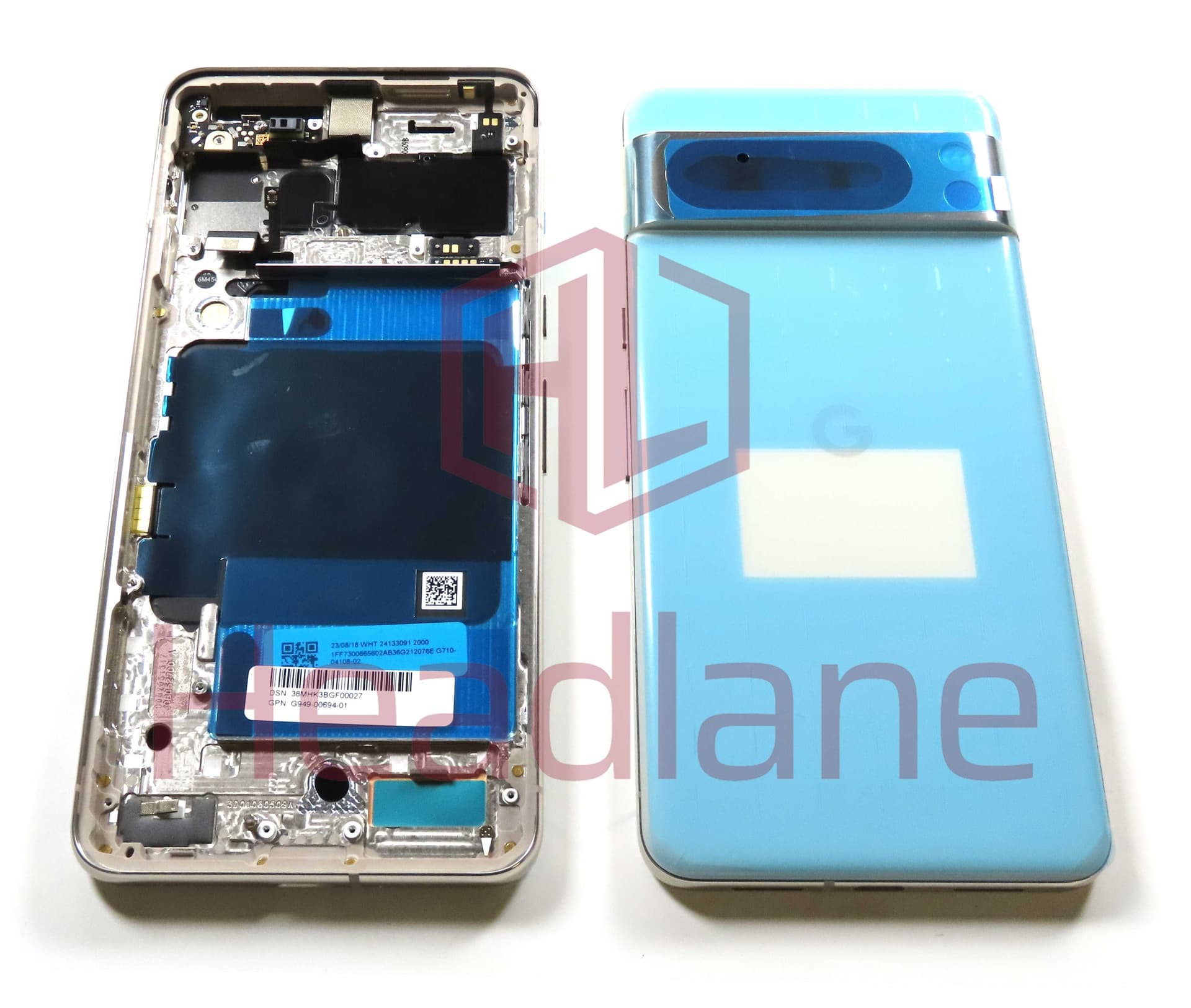 Google Pixel 8 Pro Back / Battery Cover - White / Porcelain - G949-00694-01 - Google Replacement Part