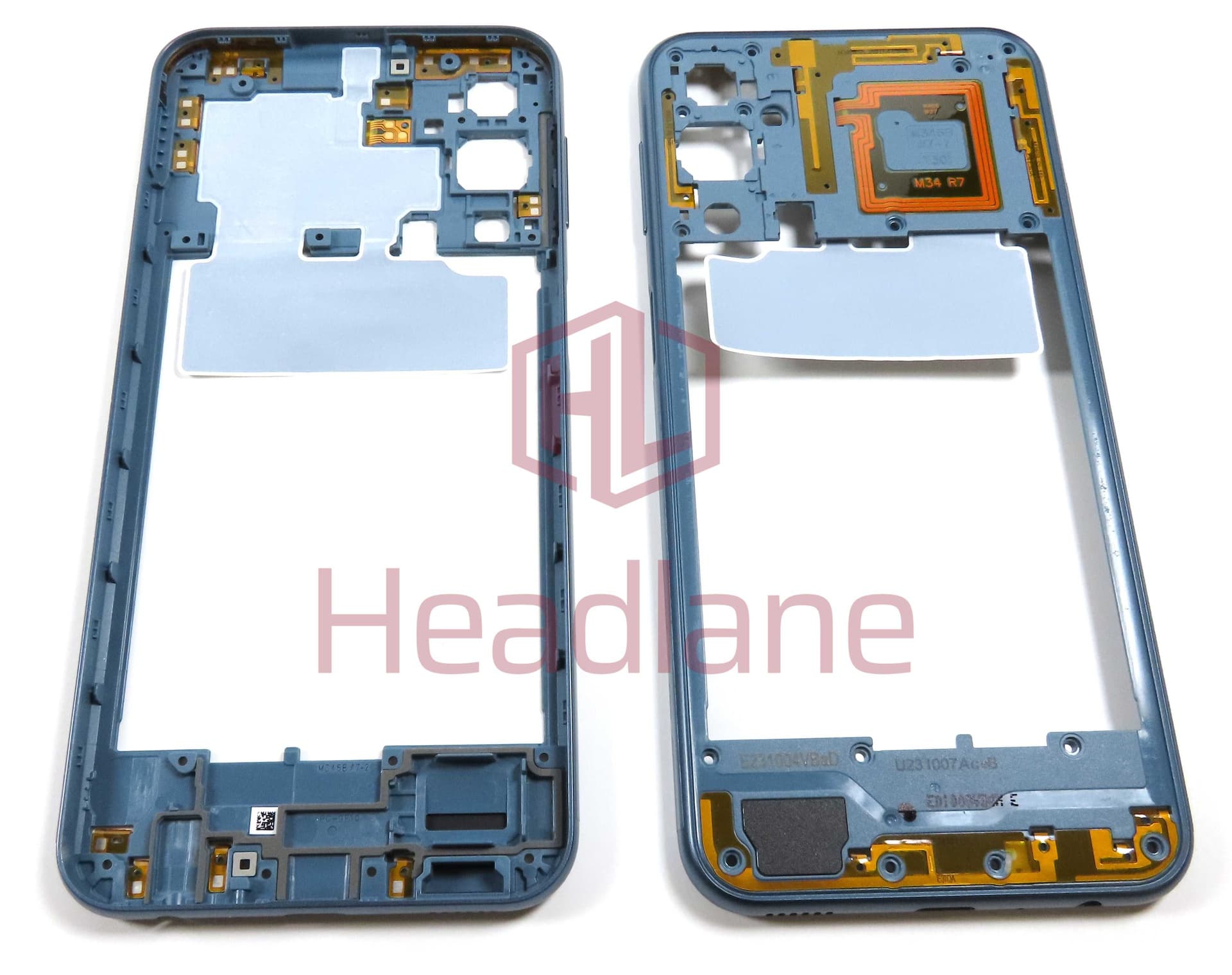Samsung SM-M346 Galaxy M34 5G Middle Cover / Chassis - Blue - GH98-48621B