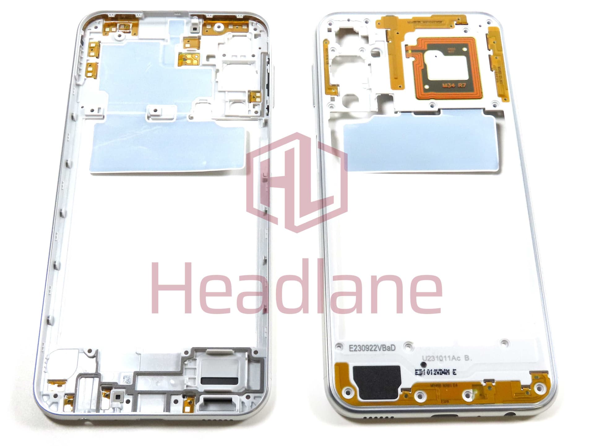 Samsung SM-M346 Galaxy M34 5G Middle Cover / Chassis - Silver - GH98-48621C