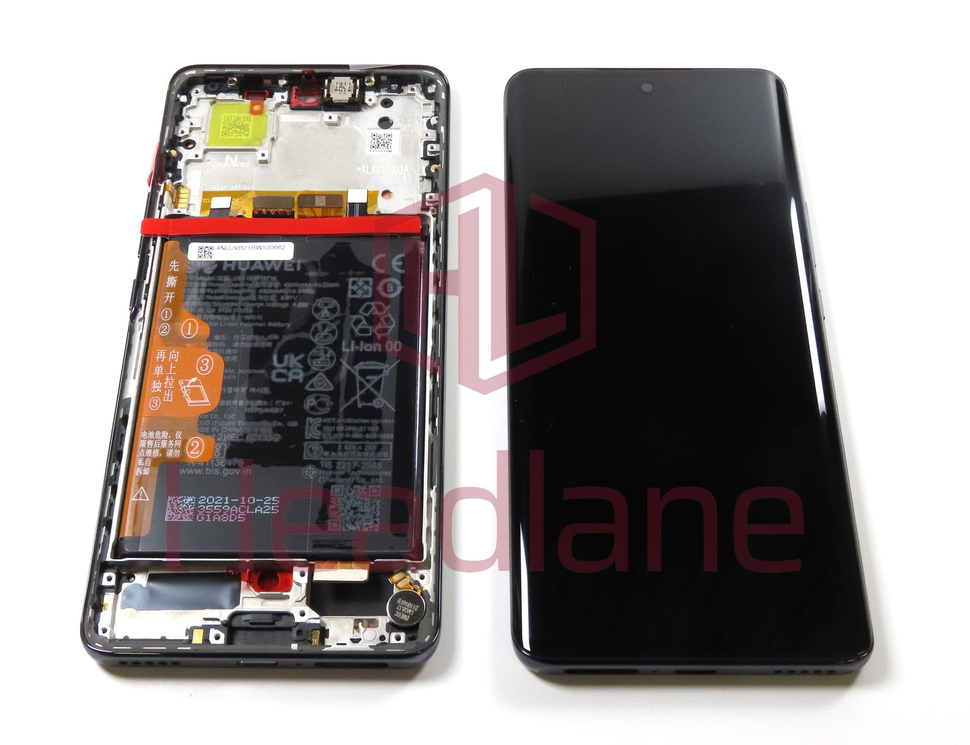Huawei nova 9 LCD Display / Screen + Touch + Battery - Black - 02354NUJ - Huawei Replacement Part