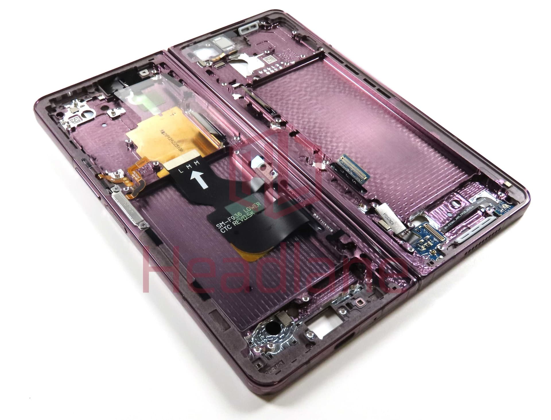 Samsung SM-F936 Galaxy Z Fold4 5G Display Frame - Burgundy - GH82-33081D - Samsung Replacement Part