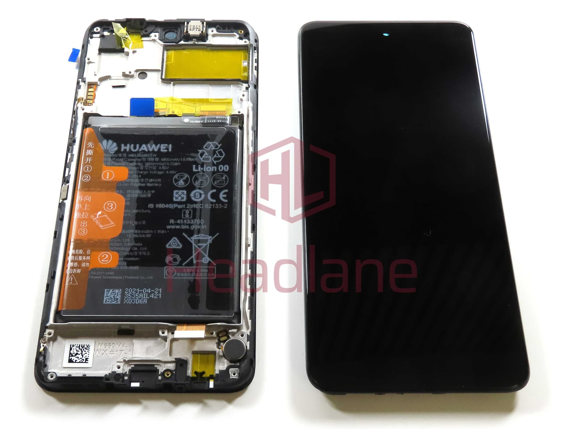 Huawei P Smart (2021) / Y7a LCD Display / Screen + Touch + Battery - 02354FBJ - Huawei Replacement Part