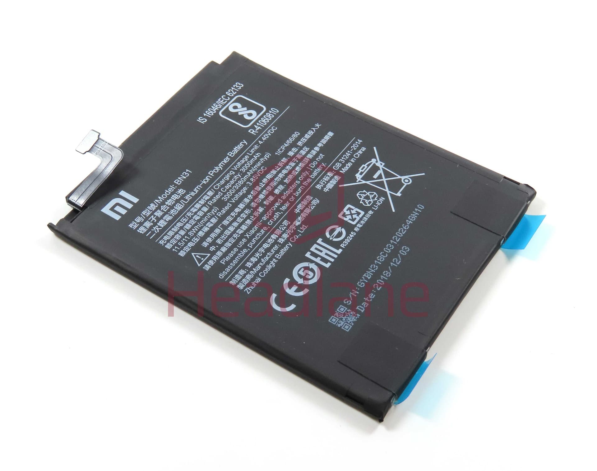 Xiaomi Redmi Note 5A / Mi A1 BN31 3080mAh Internal Battery - 46BN31W05093 - Xiaomi Replacement Part