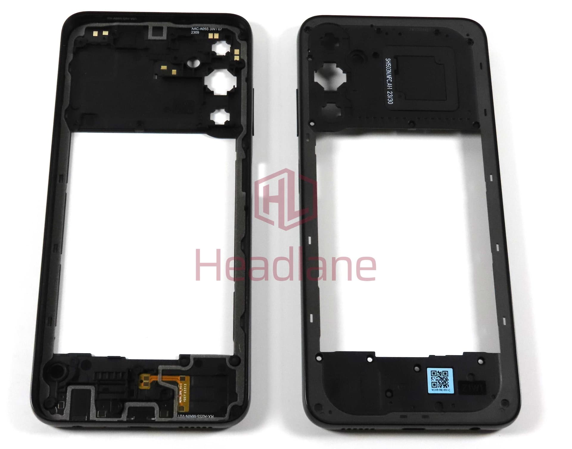 Samsung SM-A057 Galaxy A05s Middle Cover / Chassis - Black - GH81-24411A - Samsung Replacement Part