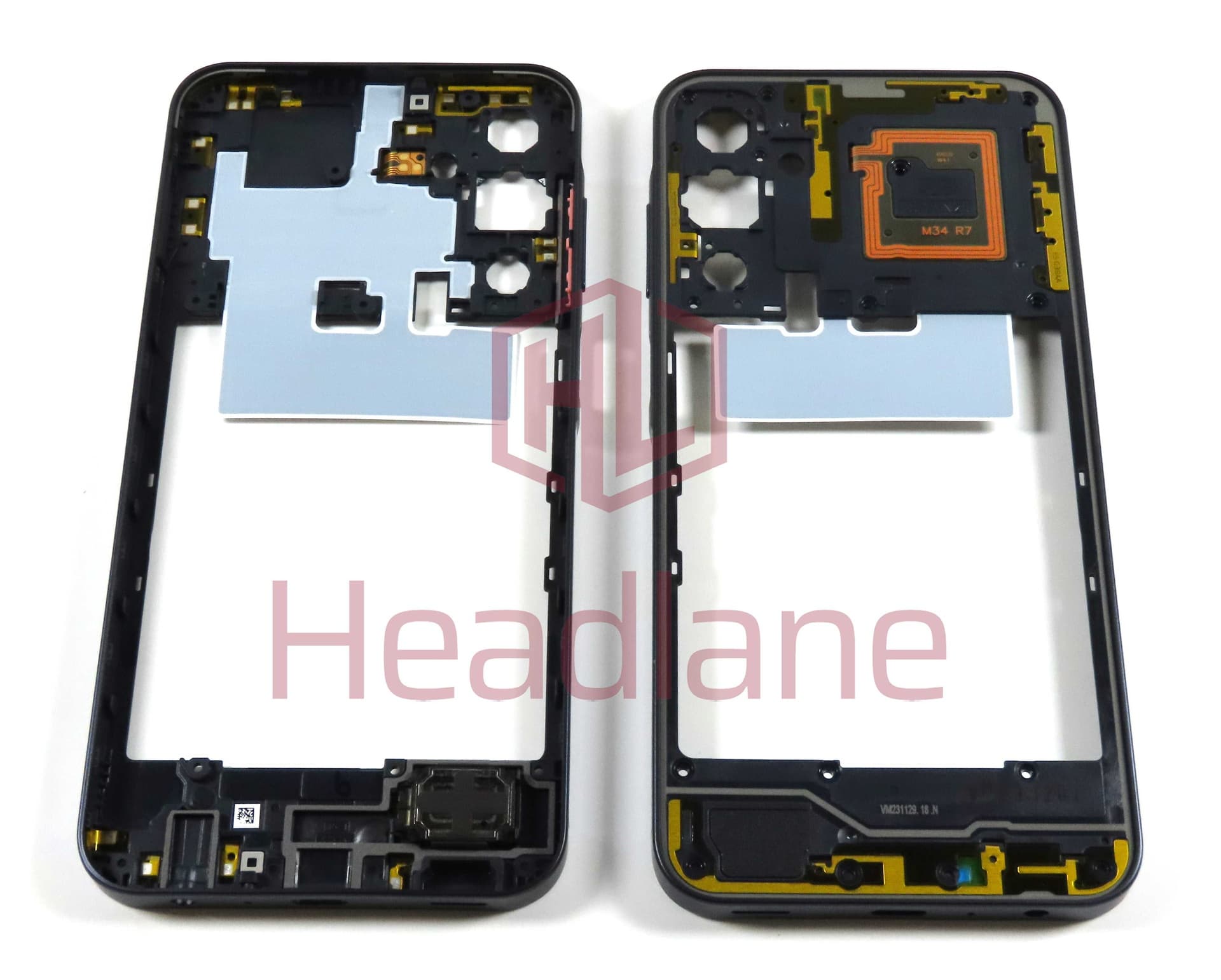 Samsung SM-A256 Galaxy A25 5G Middle Cover / Chassis - Black - GH82-33219A - Samsung Replacement Part