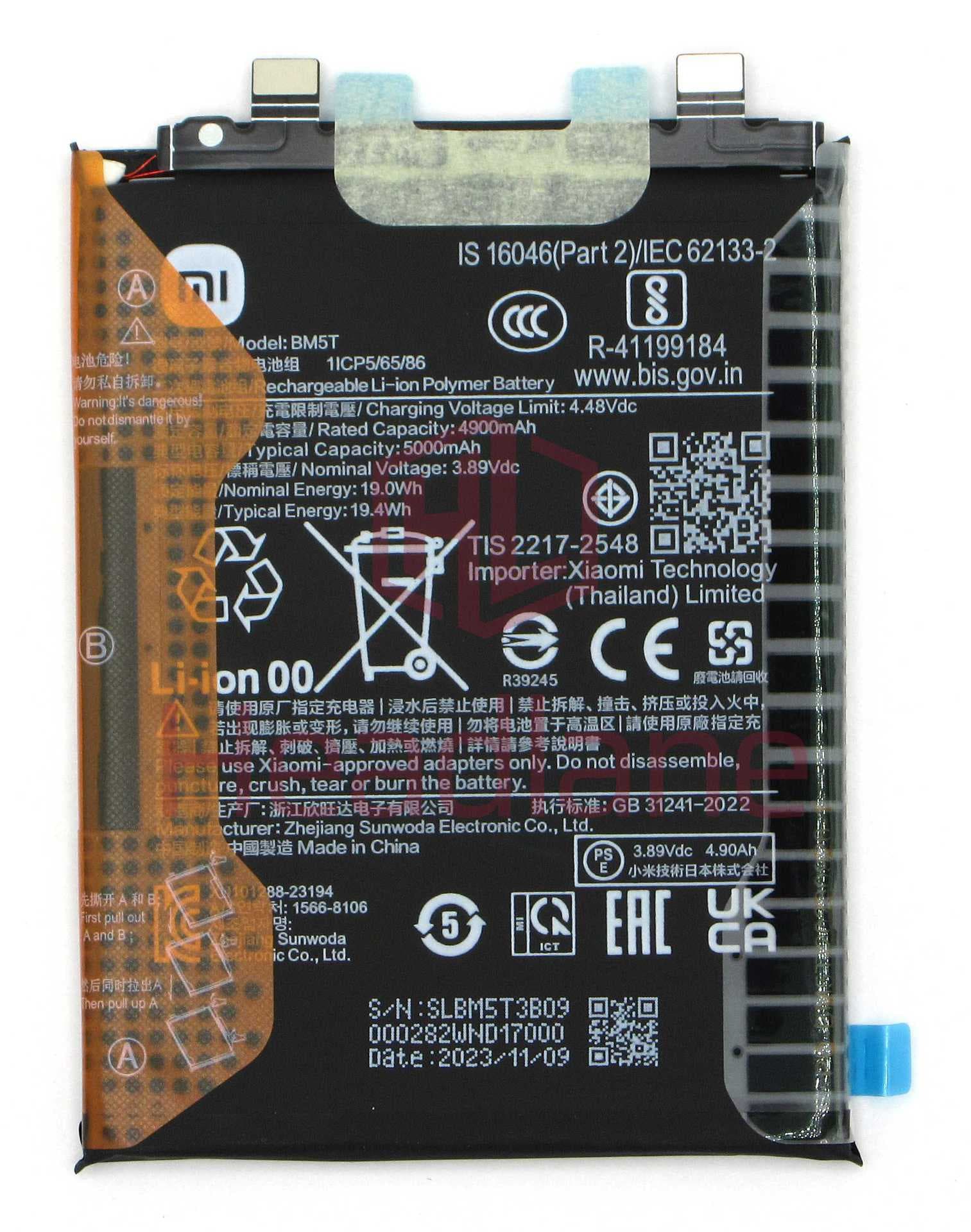 Xiaomi 13T Redmi Note 13 Pro Poco M6 Pro X6 Pro 5G 14T BM5T 5000mAh Internal Battery - 1330102000110B