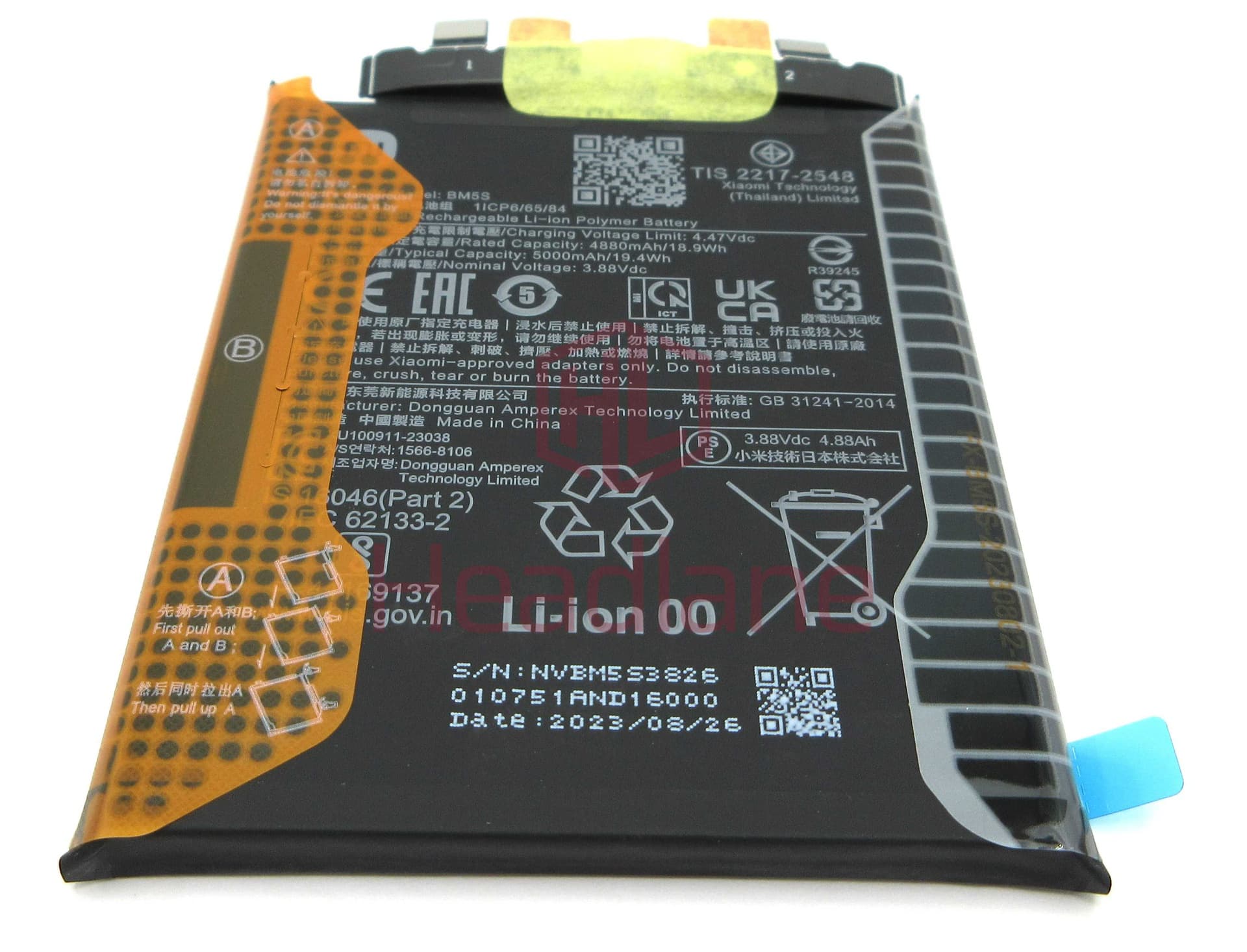 Xiaomi 13T Pro BM5S 5000mAh Internal Battery - 1330103000035B - Xiaomi Replacement Part