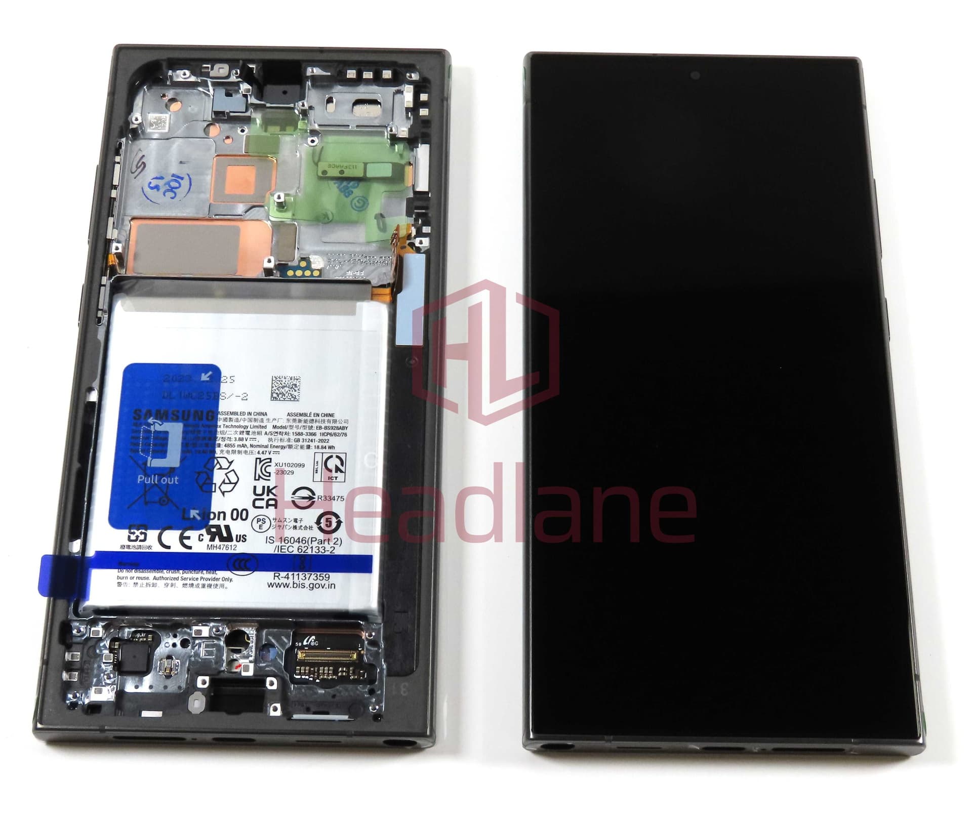 Samsung SM-S928 Galaxy S24 Ultra LCD Display / Screen + Touch + Battery - Titanium Black / Titanium Blue / Titanium Green / Titanium Violet - GH82-33398B - Samsung Replacement Part