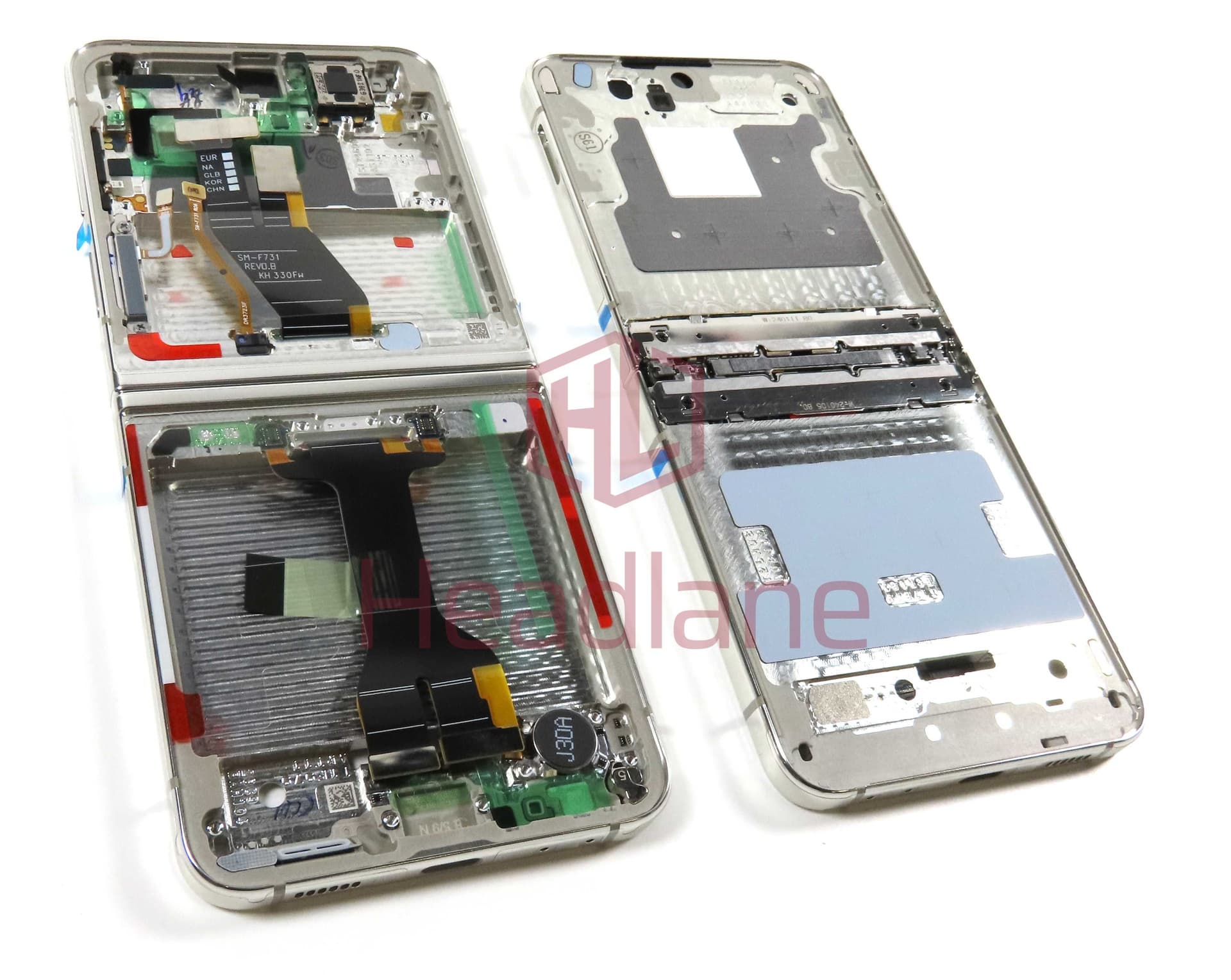 Samsung SM-F731 Galaxy Z Flip5 5G LCD Display Frame - Cream - GH82-33133B - Samsung Replacement Part