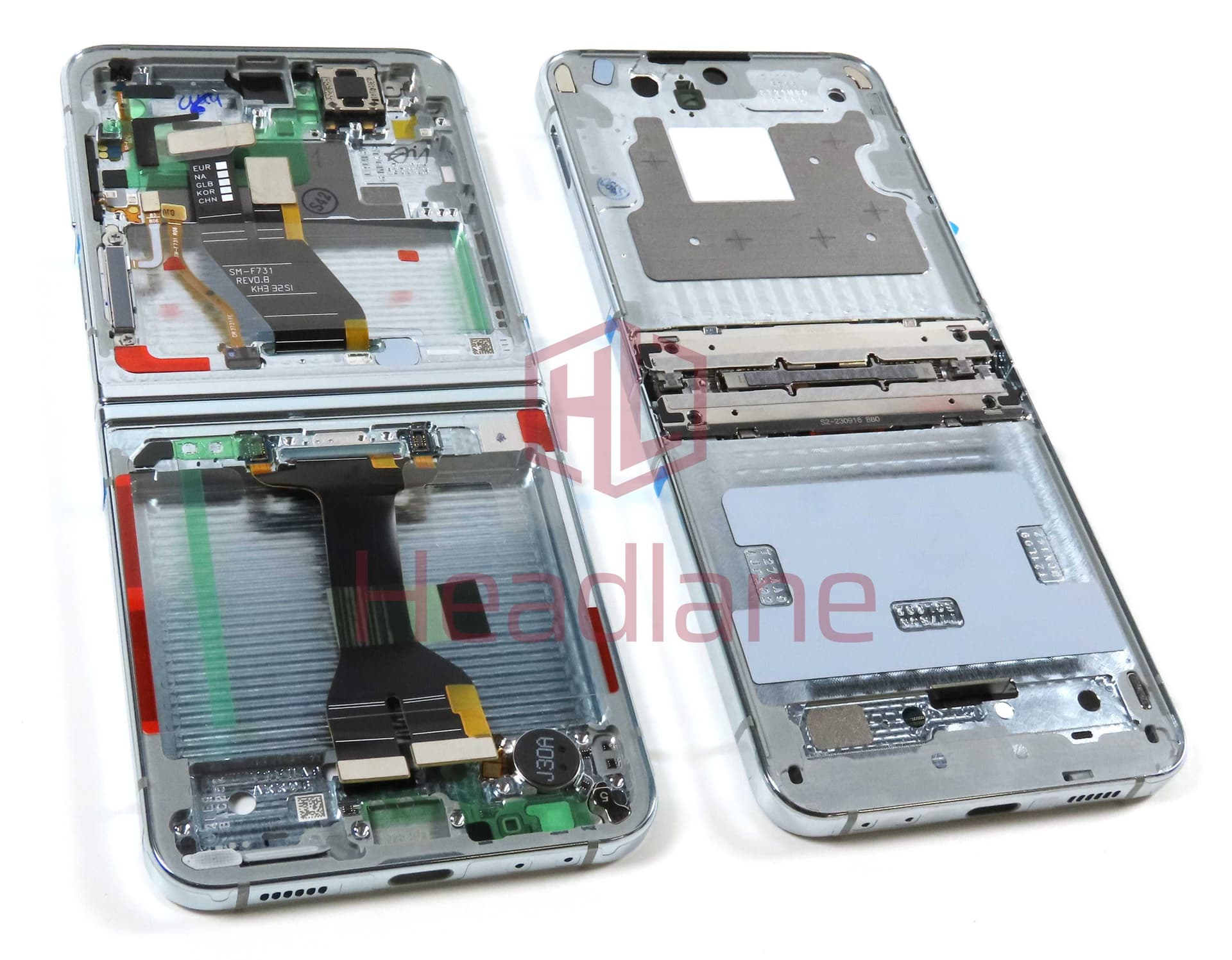 Samsung SM-F731 Galaxy Z Flip5 5G LCD Display Frame - Mint - GH82-33133D - Samsung Replacement Part