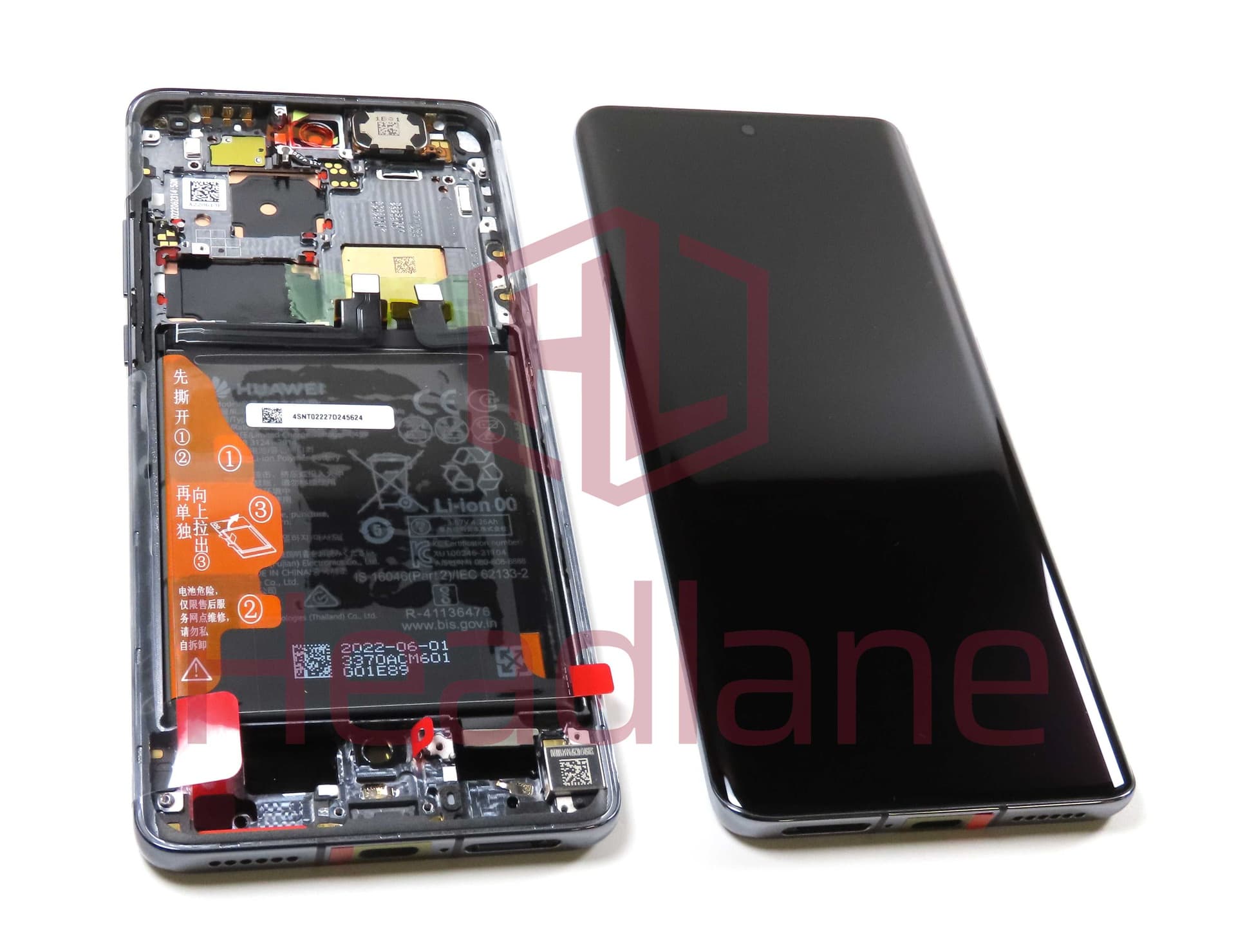 Huawei P50 Pro LCD Display / Screen + Touch + Battery - Golden Black - 02354SNT - Huawei Replacement Part