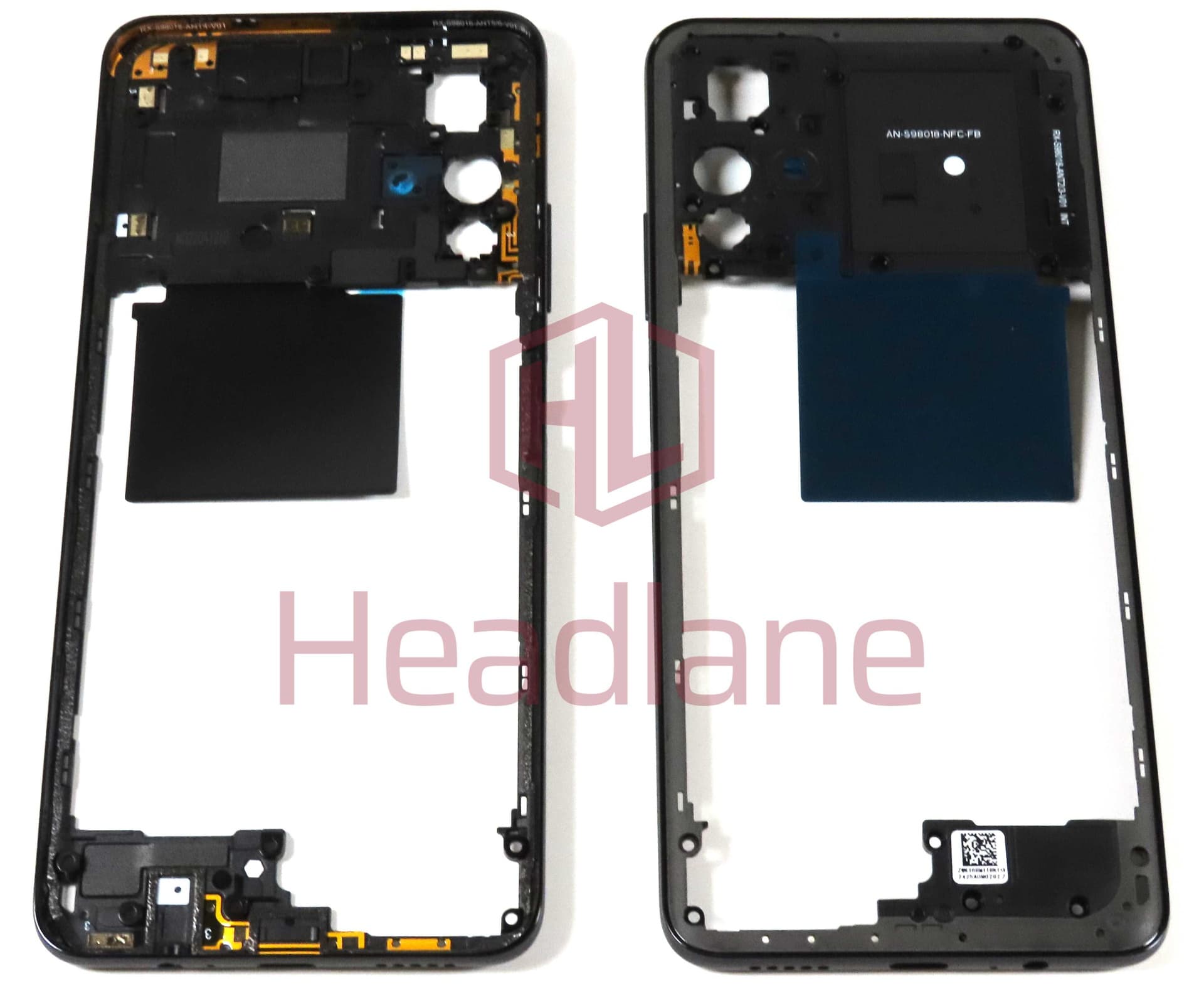 Xiaomi Redmi Note 11S 5G Middle Cover / Chassis - Black - 55020000RX7D - Xiaomi Replacement Part