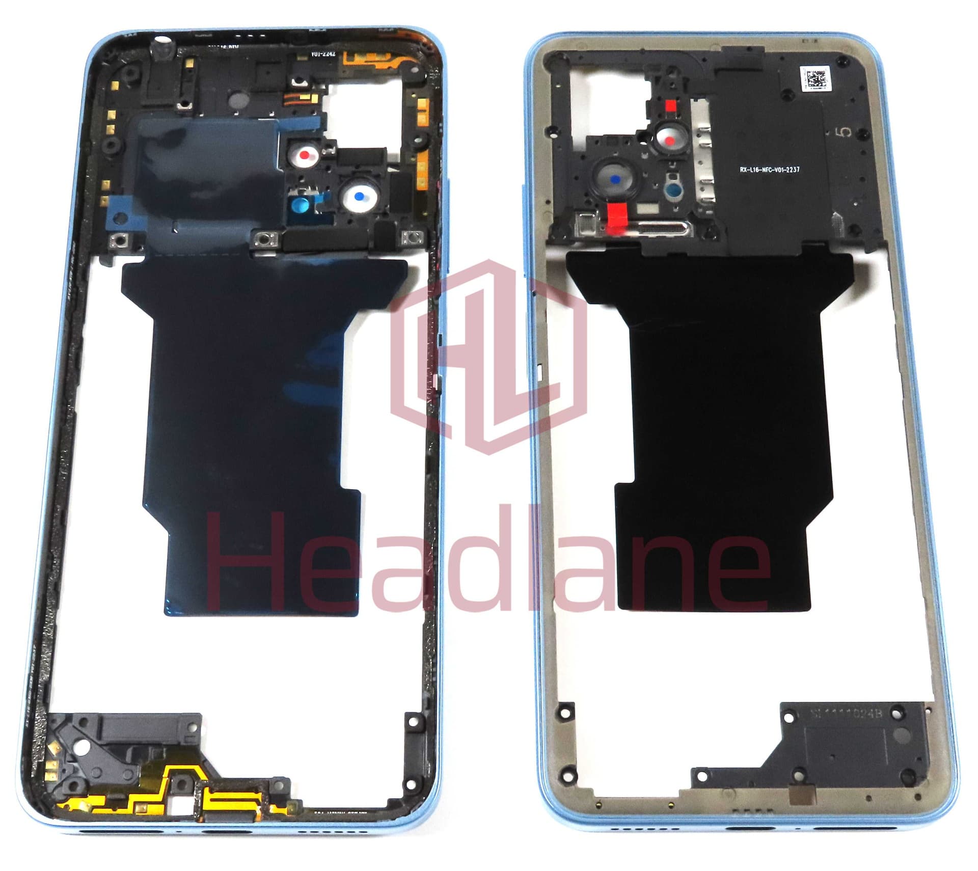 Xiaomi Poco X4 GT Middle Cover / Chassis - Blue - 55040000866E - Xiaomi Replacement Part