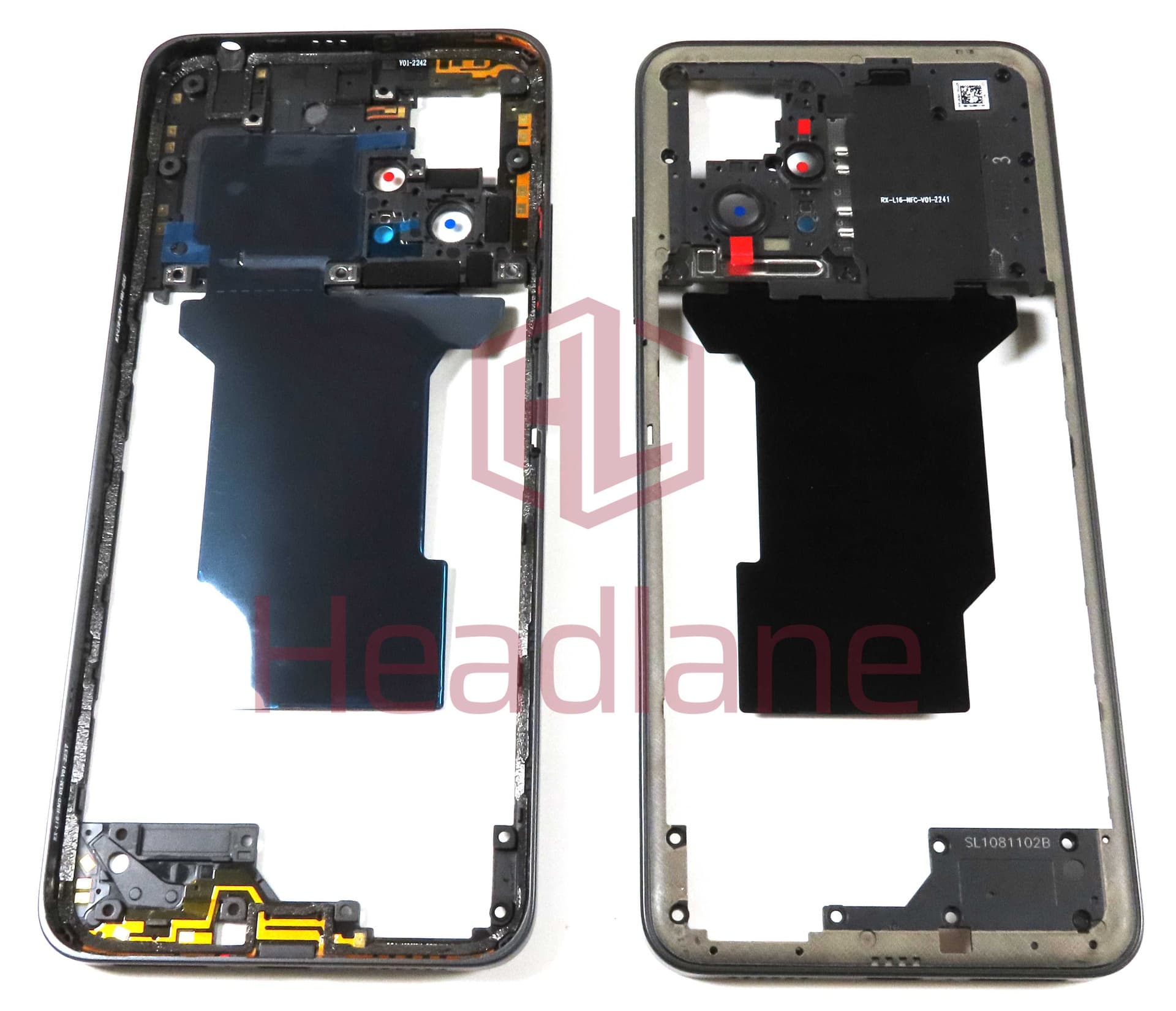 Xiaomi Poco X4 GT Middle Cover / Chassis - Black - 55040000826E - Xiaomi Replacement Part