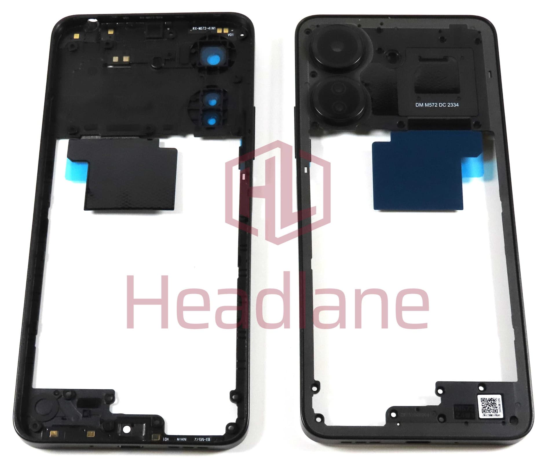Xiaomi Poco C65 Middle Cover / Chassis - Black - 560001C3UP00 - Xiaomi Replacement Part