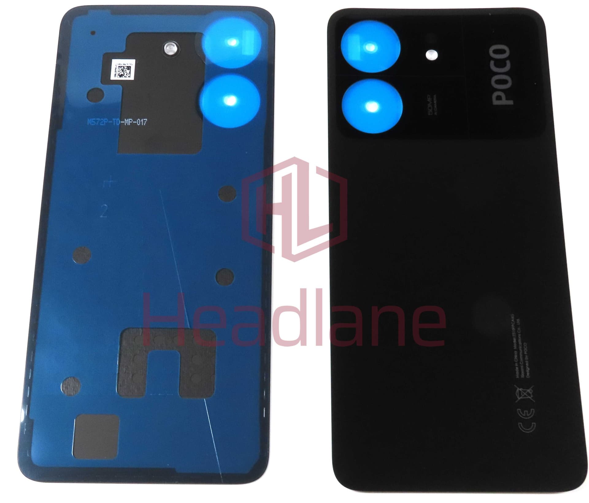 Xiaomi Poco C65 Back / Battery Cover - Black - 1610111001479A - Xiaomi Replacement Part