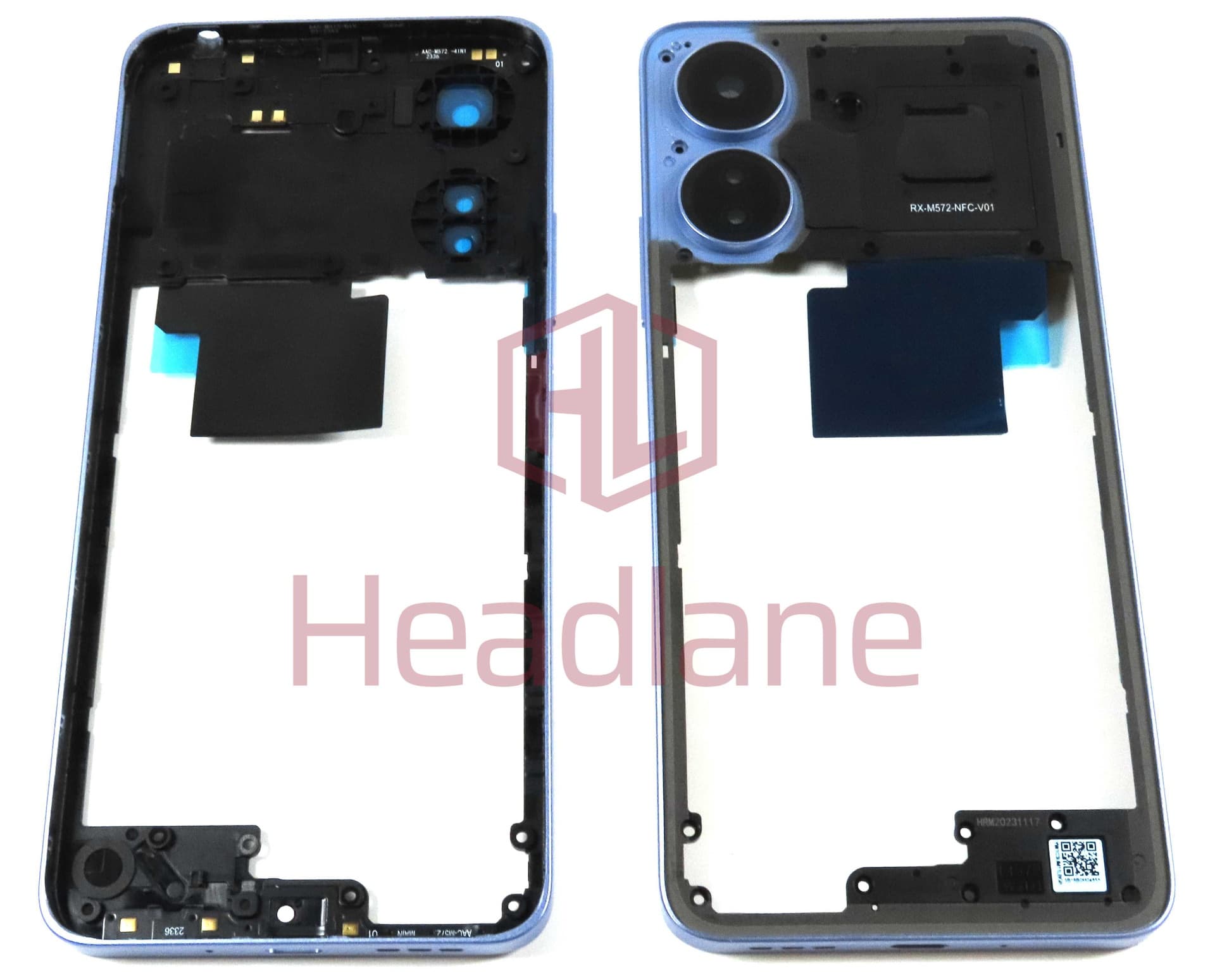 Xiaomi Poco C65 Middle Cover / Chassis - Light Blue - 560003C3UP00 - Xiaomi Replacement Part