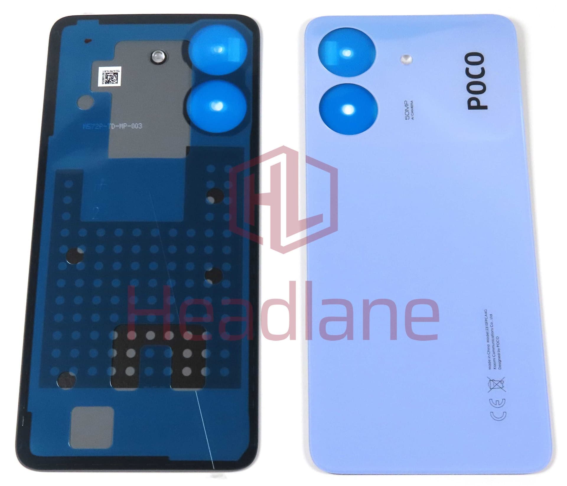 Xiaomi Poco C65 Back / Battery Cover - Light Blue - 1610111001481A - Xiaomi Replacement Part