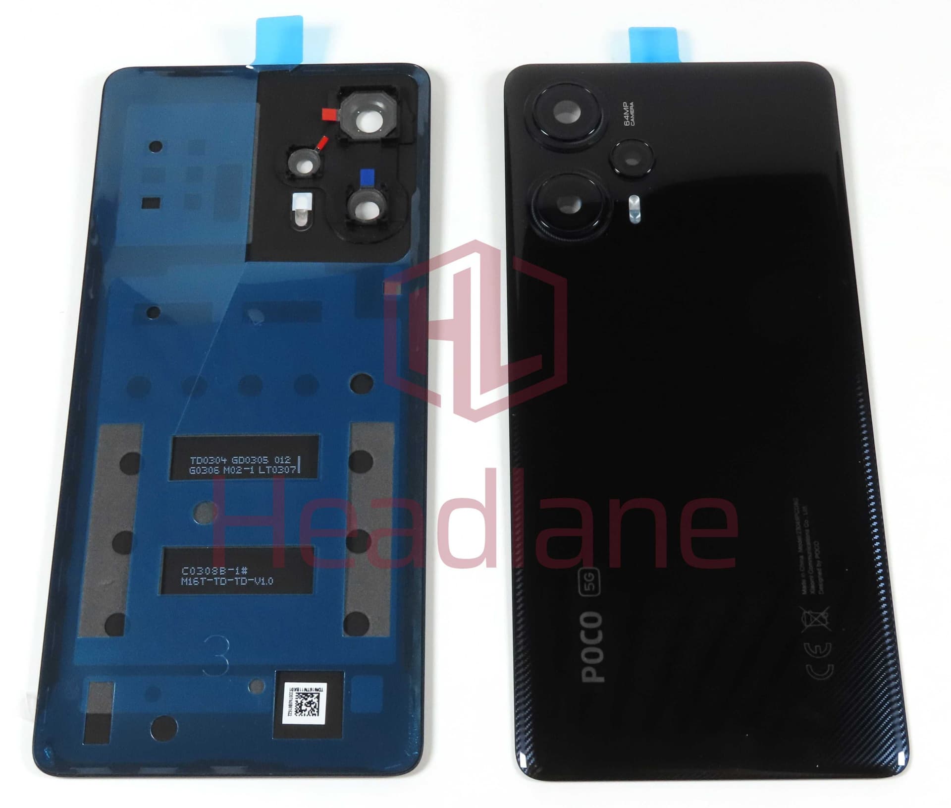Xiaomi Poco F5 Back / Battery Cover - Black - 560025M16T00 - Xiaomi Replacement Part