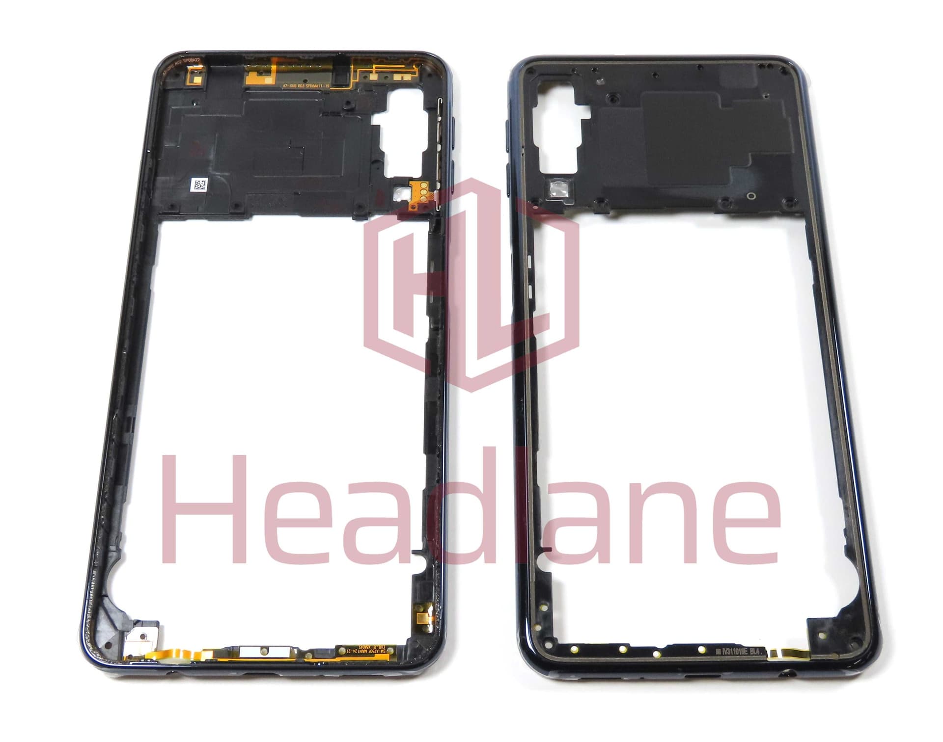 Samsung SM-A750 Galaxy A7 (2018) Middle Cover / Chassis - Black - GH98-43774A - Samsung Replacement Part