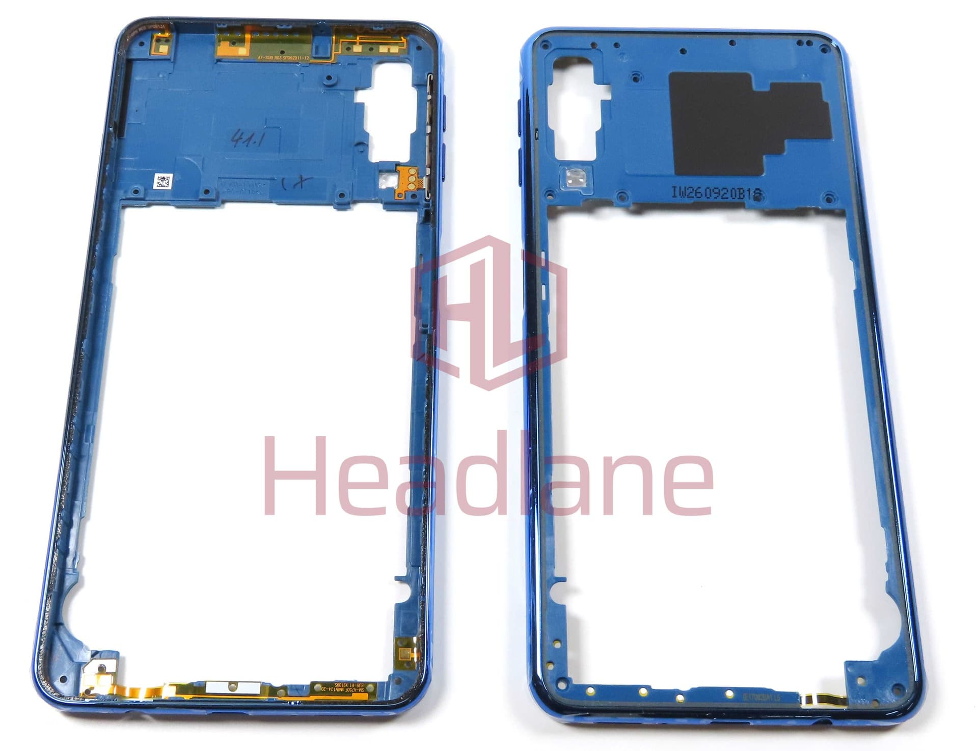 Samsung SM-A750 Galaxy A7 (2018) Middle Cover / Chassis - Blue - GH98-43585D - Samsung Replacement Part