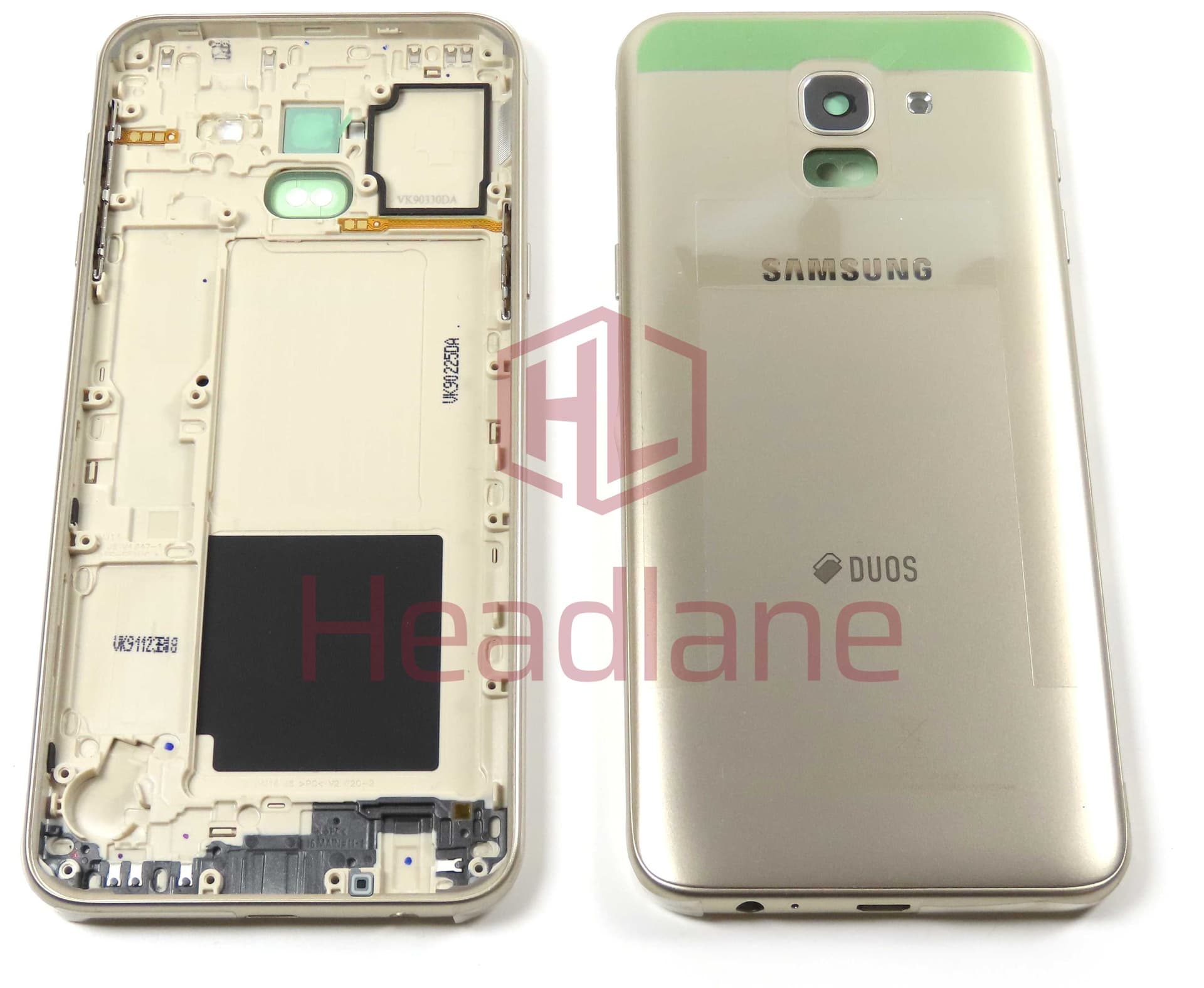 Samsung SM-J600 Galaxy J6 (2018) Back / Battery Cover - Gold (DUOS) - GH82-16868D - Samsung Replacement Part