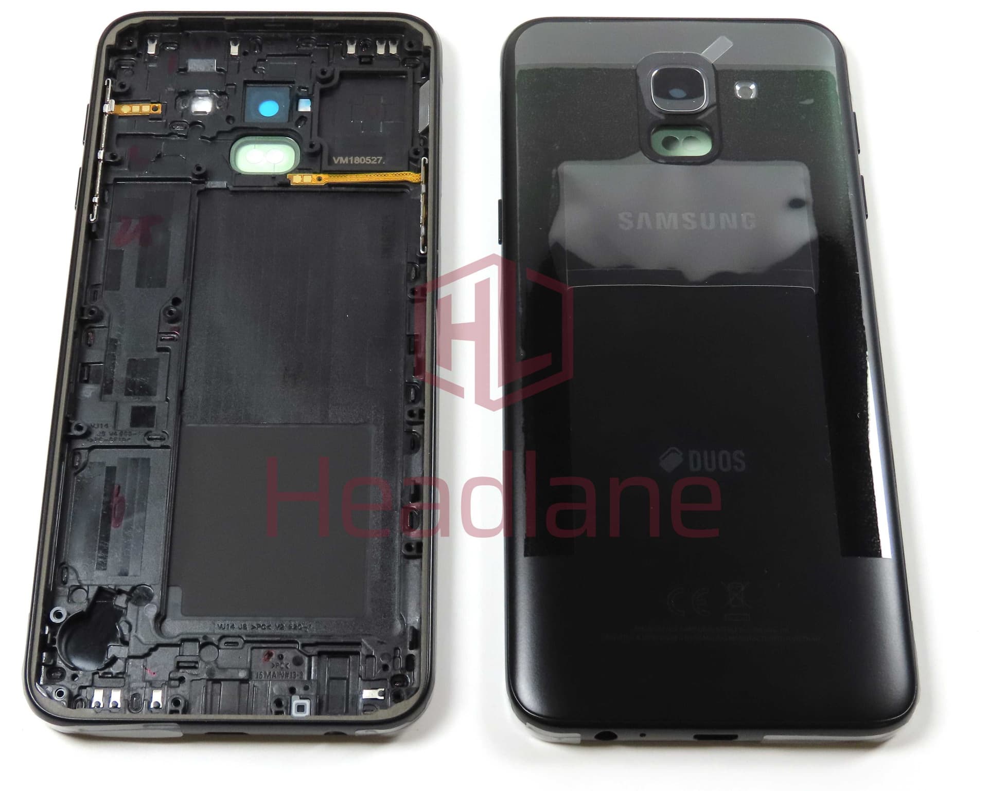 Samsung SM-J600 Galaxy J6 (2018) Back / Battery Cover - Black (DUOS) - GH82-16884A - Samsung Replacement Part