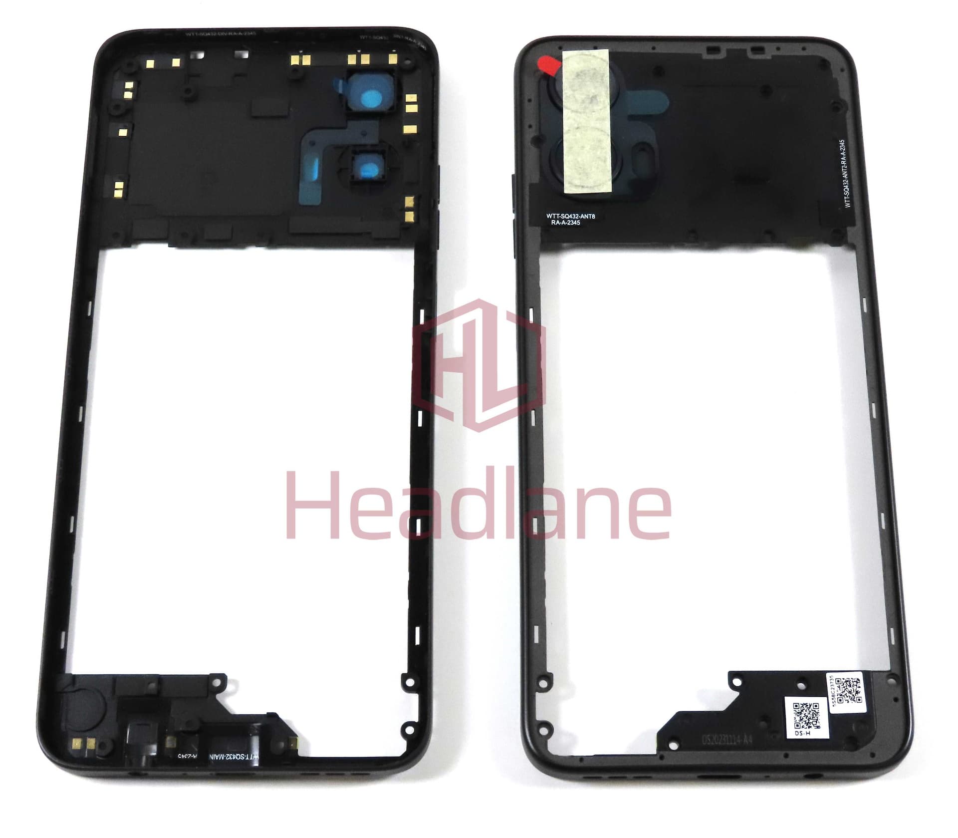 Motorola XT2363 Moto G34 5G Middle Cover / Chassis / Frame - Black - 5S58C23735 - Lenovo / Motorola Replacement Part
