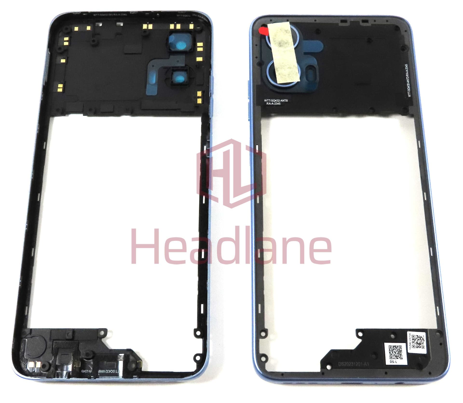 Motorola XT2363 Moto G34 5G Middle Cover / Chassis / Frame - Blue - 5S58C23736 - Lenovo / Motorola Replacement Part