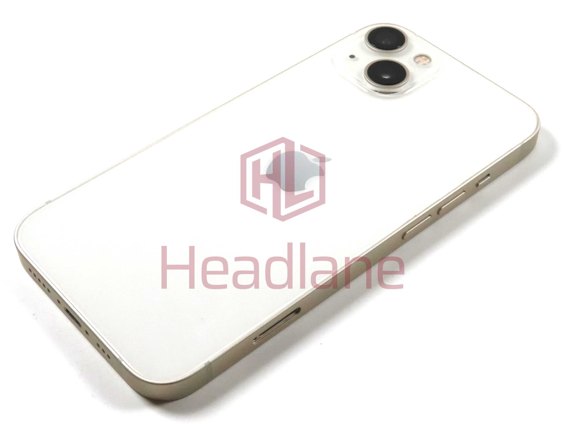 iPhone 13 Back / Battery Cover + Small Parts - Starlight (Pulled - Grade A) - IP13BH-SL-A - Pulled Replacement Part